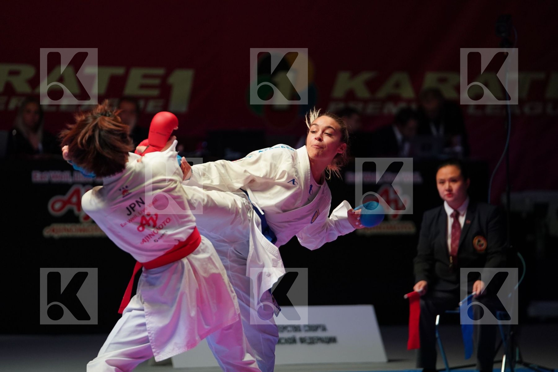 YAMADA SARA (JAPAN) vs TERLIUGA ANZHELIKA (UKRAINE) in Senior Kumite -55 Kg - Gold bout