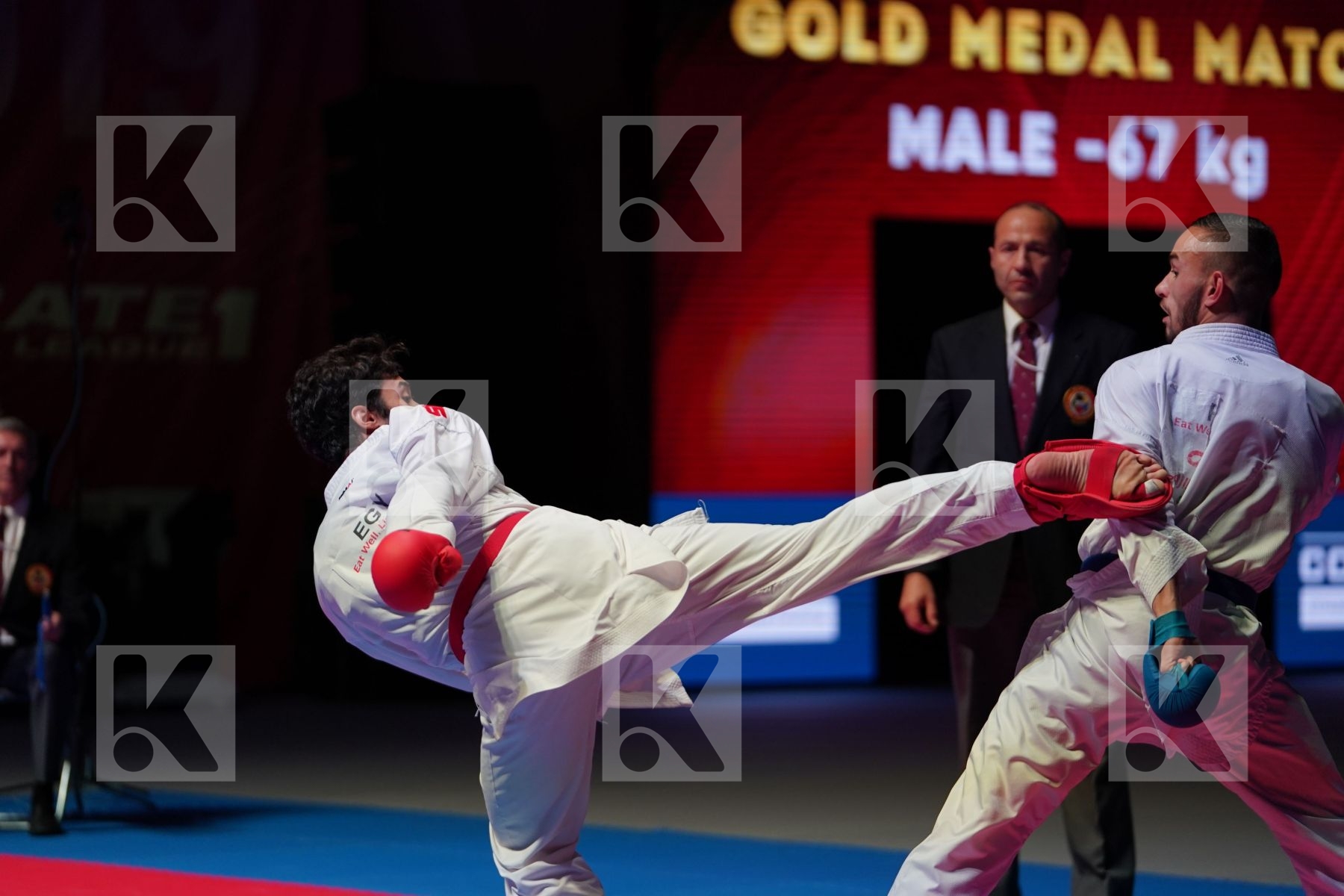 ELSAWY ALI (EGYPT) vs DACOSTA STEVEN (FRANCE) in Senior Kumite -67 Kg - Gold bout