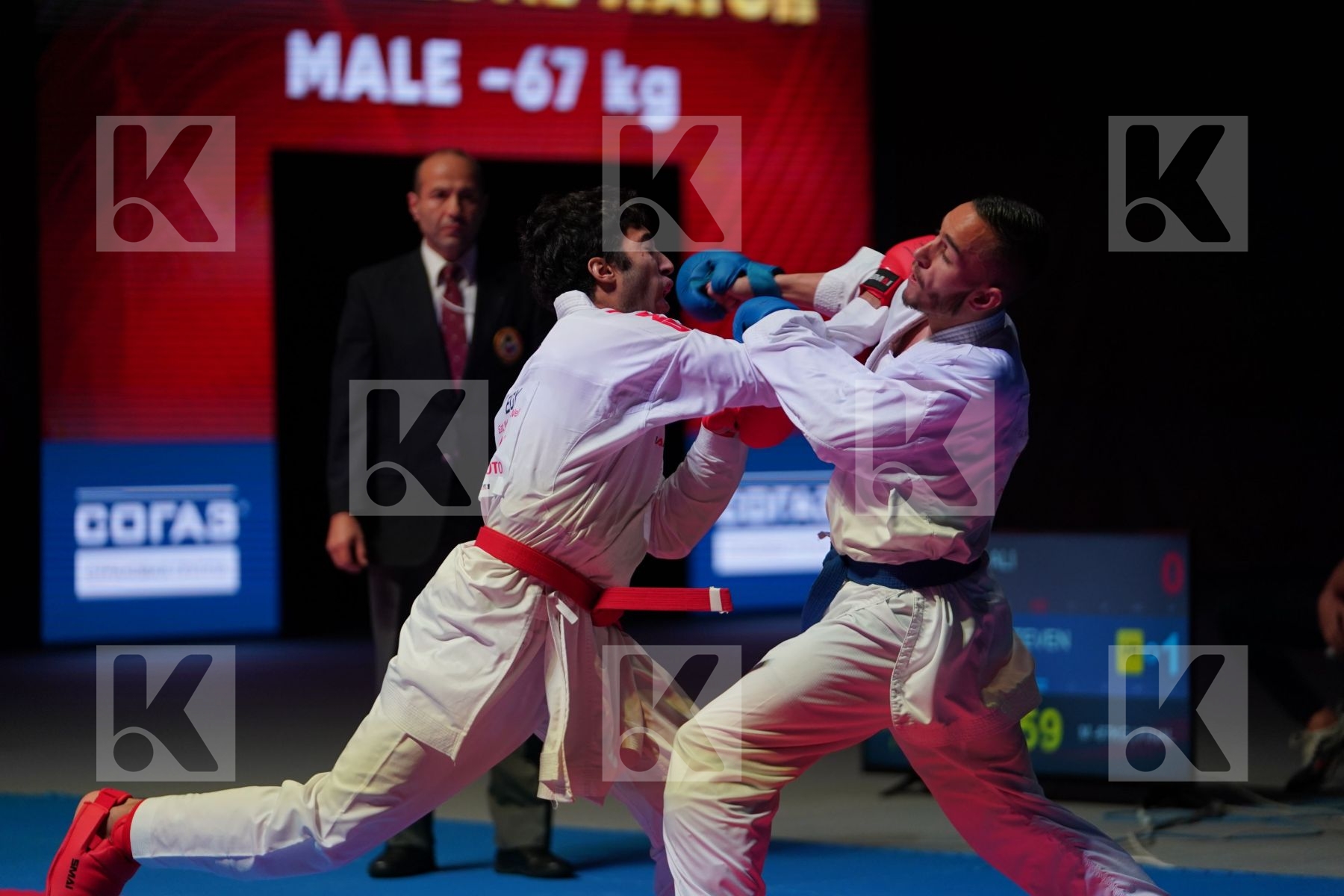 ELSAWY ALI (EGYPT) vs DACOSTA STEVEN (FRANCE) in Senior Kumite -67 Kg - Gold bout