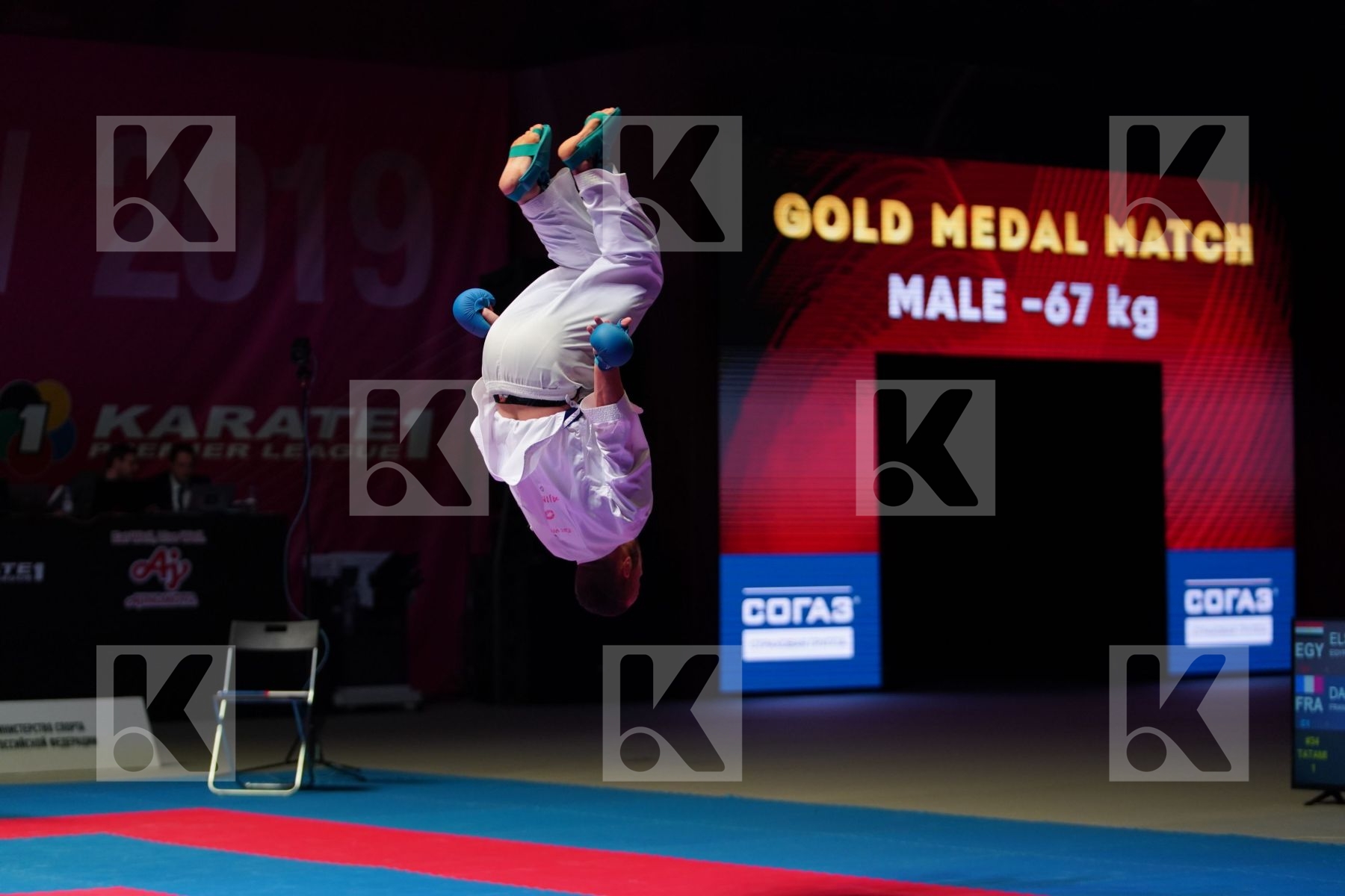 ELSAWY ALI (EGYPT) vs DACOSTA STEVEN (FRANCE) in Senior Kumite -67 Kg - Gold bout