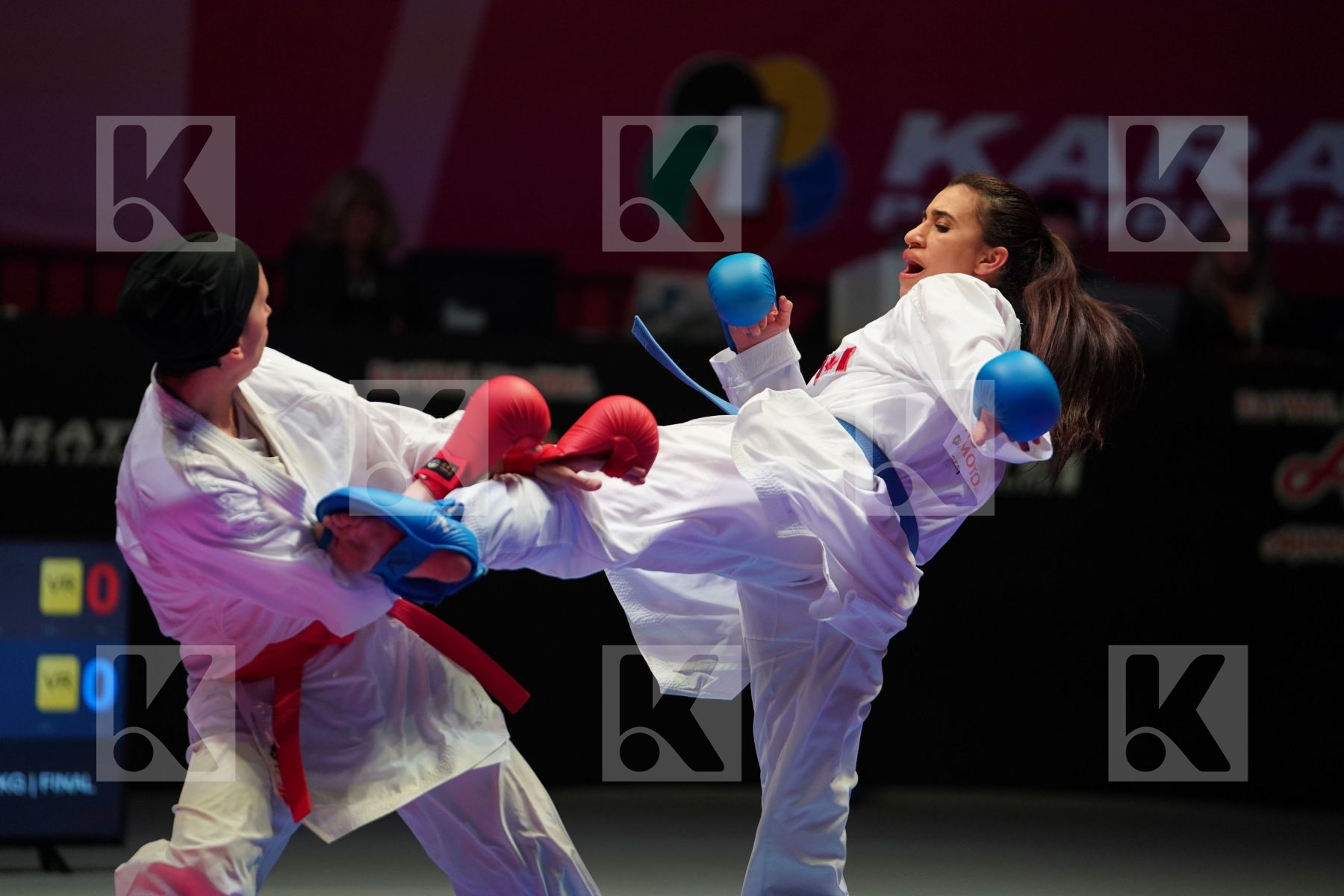 ALIPOURKESHKA ROZITA (IRAN KARATE FEDERATION) vs JUMAA HAYA (CANADA) in Senior Kumite -61 Kg - Gold bout