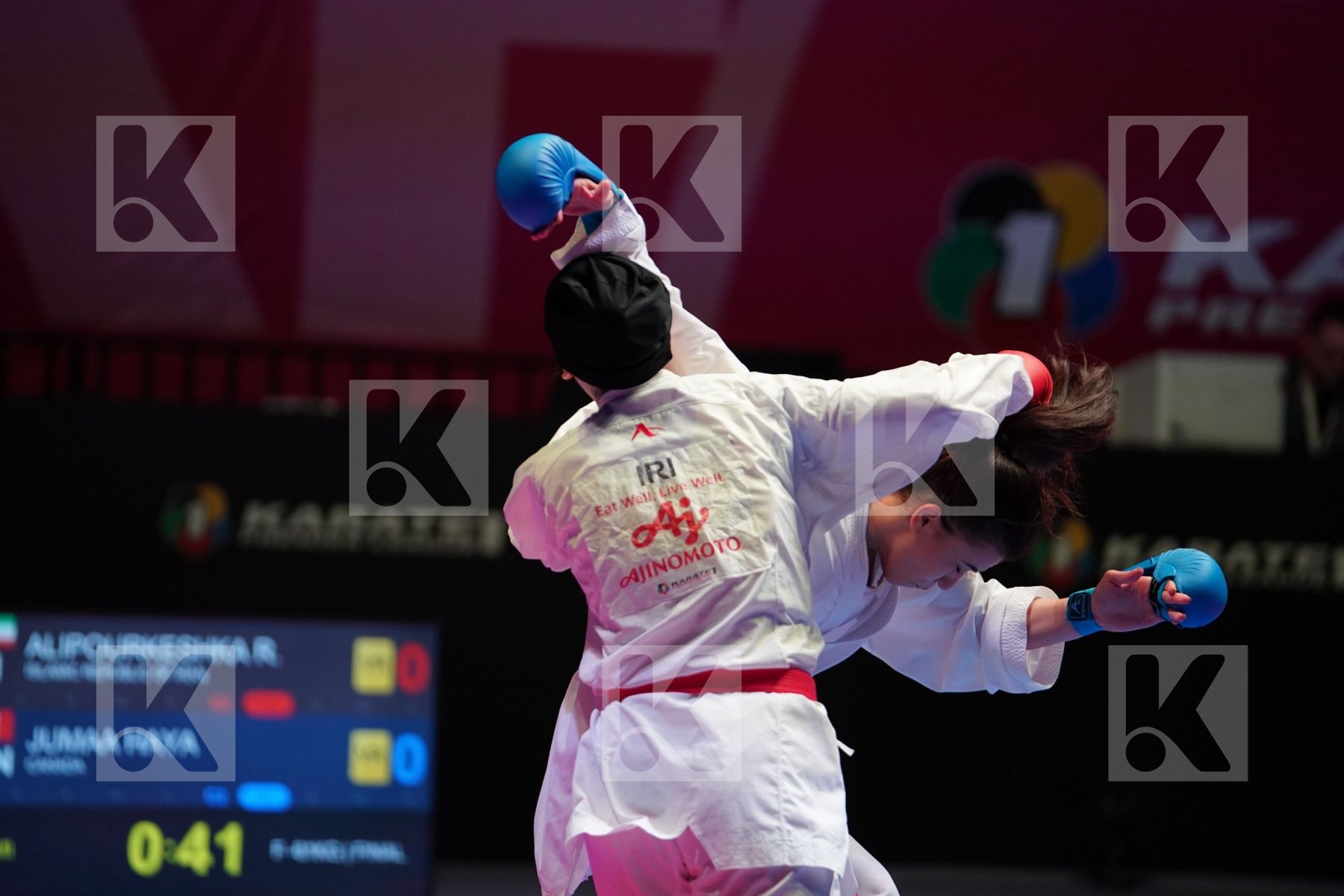 ALIPOURKESHKA ROZITA (IRAN KARATE FEDERATION) vs JUMAA HAYA (CANADA) in Senior Kumite -61 Kg - Gold bout