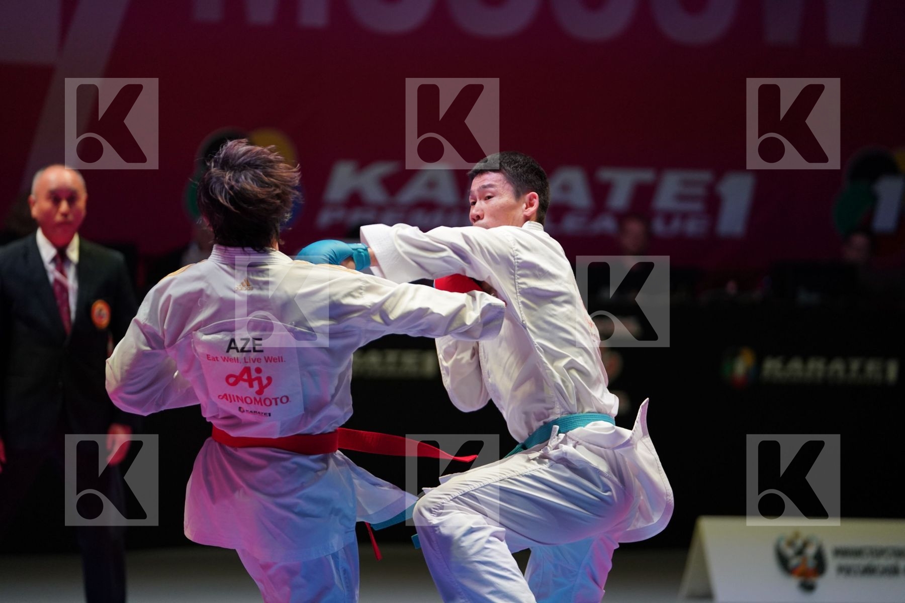 AGHAYEV RAFAEL (AZERBAIJAN) vs AINAZAROV YERMEK (KAZAKHSTAN) in Senior Kumite -75 Kg - Gold bout
