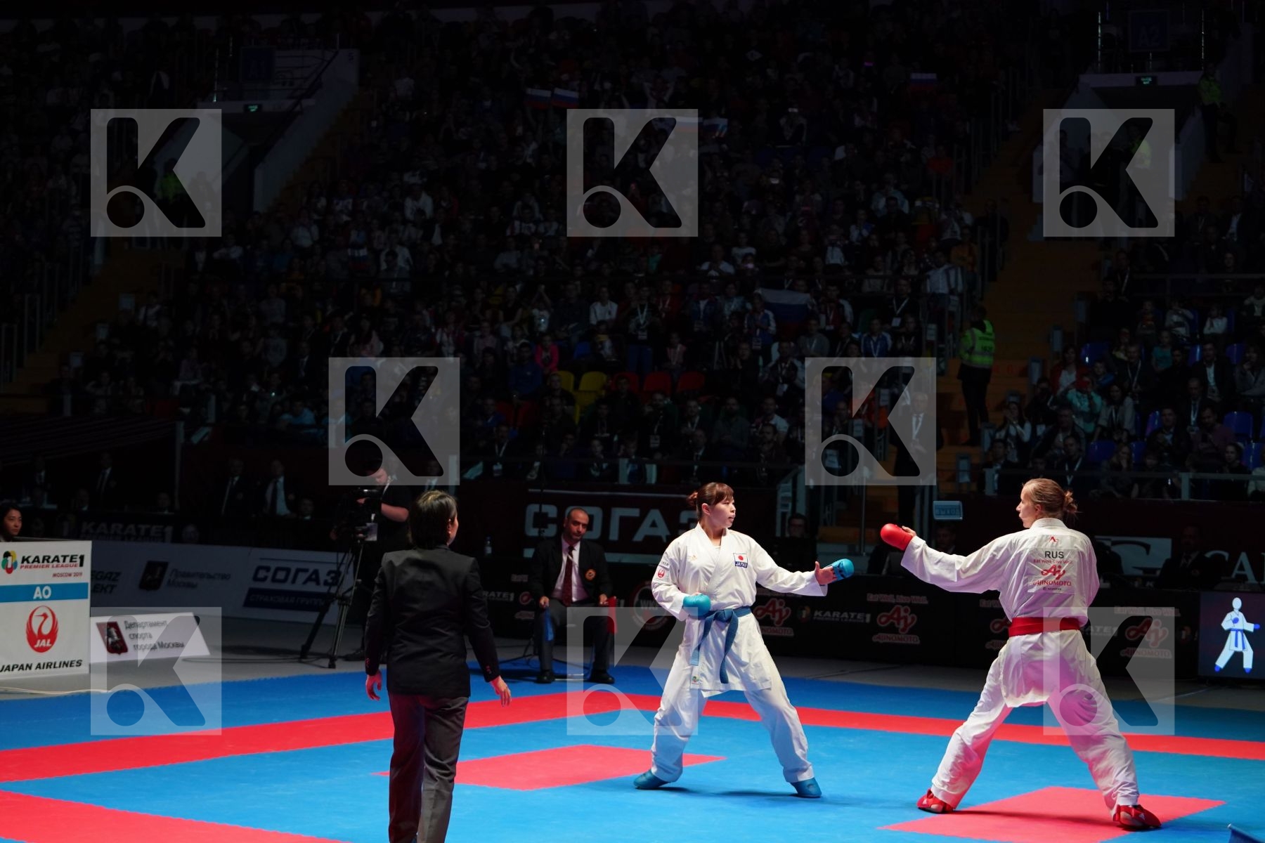 ZAYTSEVA IVANNA (RUSSIAN FEDERATION) vs UEKUSA AYUMI (JAPAN) in Senior Kumite 68+ Kg - Gold bout