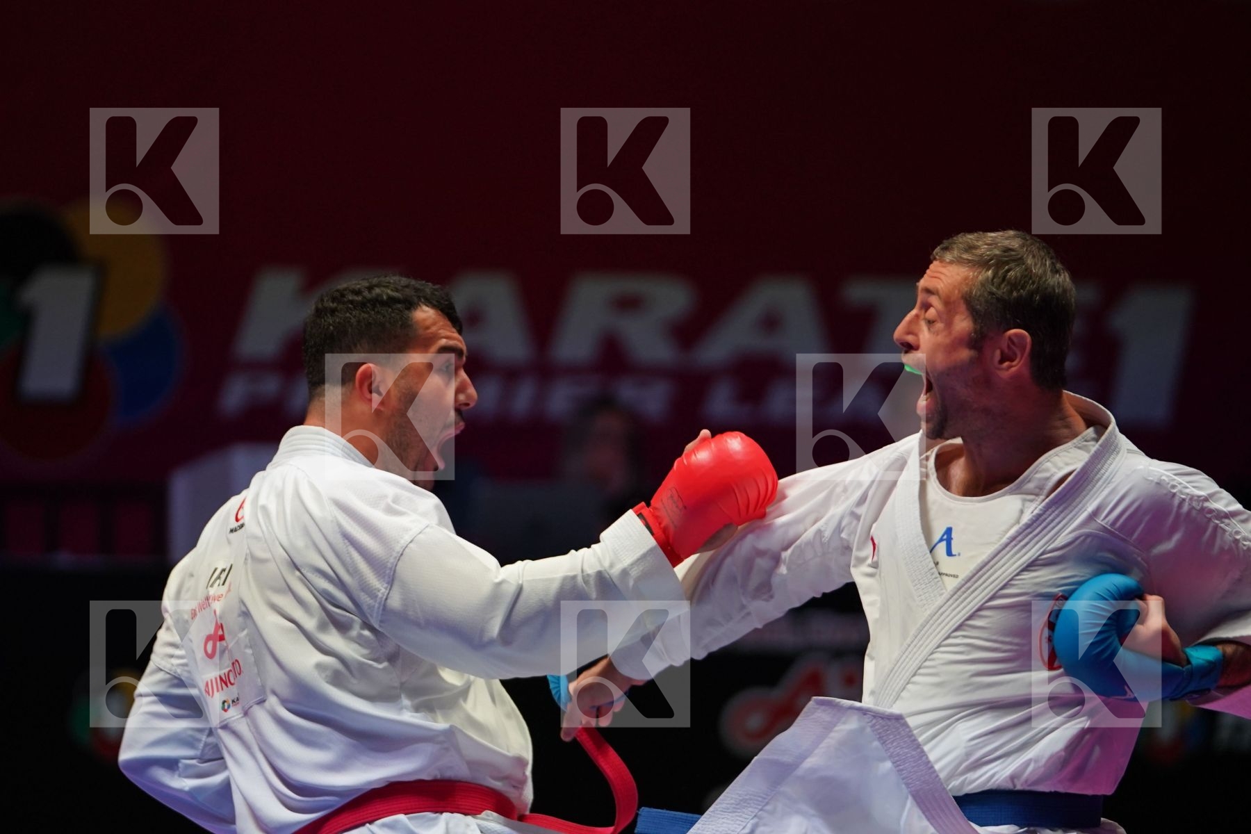 GANJZADEH SAJAD (IRAN) vs ARKANIA GOGITA (GEORGIA) in Senior Kumite 84+ Kg - Gold bout