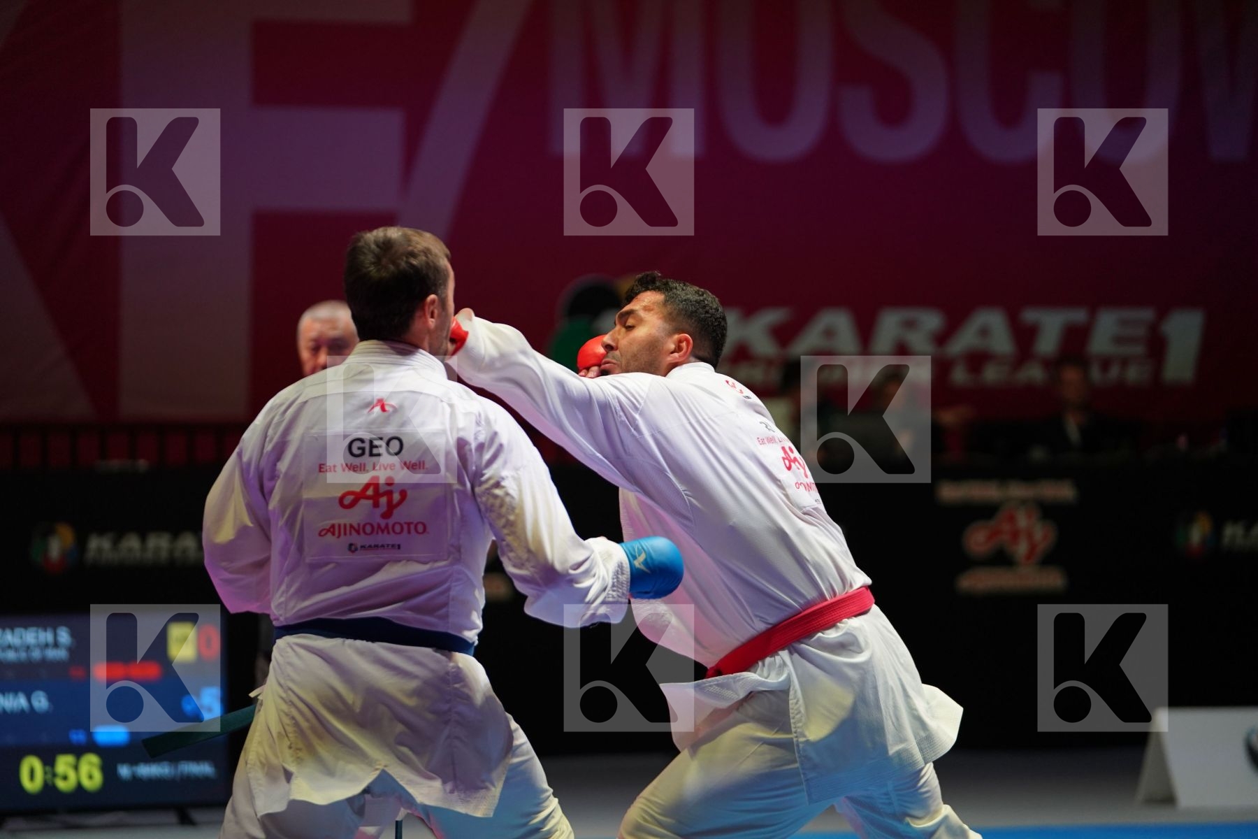 GANJZADEH SAJAD (IRAN) vs ARKANIA GOGITA (GEORGIA) in Senior Kumite 84+ Kg - Gold bout