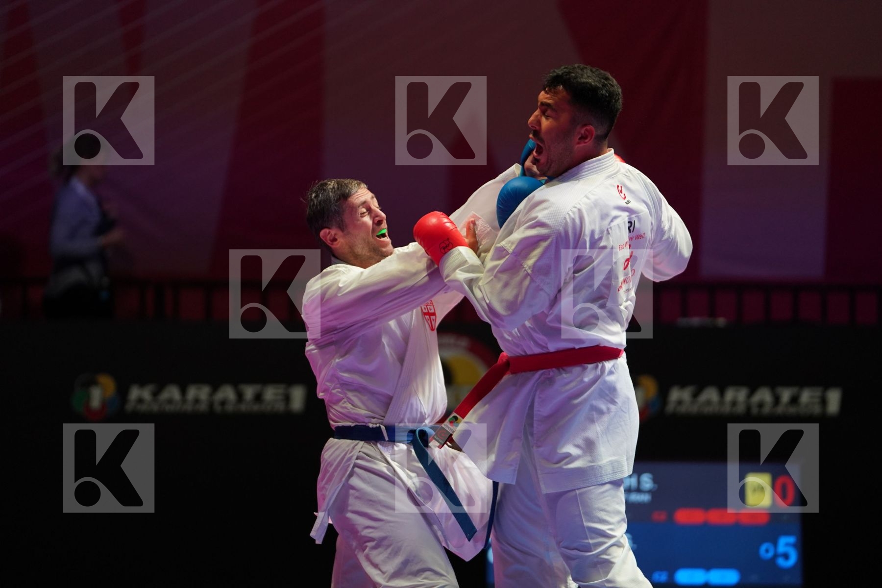 GANJZADEH SAJAD (IRAN) vs ARKANIA GOGITA (GEORGIA) in Senior Kumite 84+ Kg - Gold bout