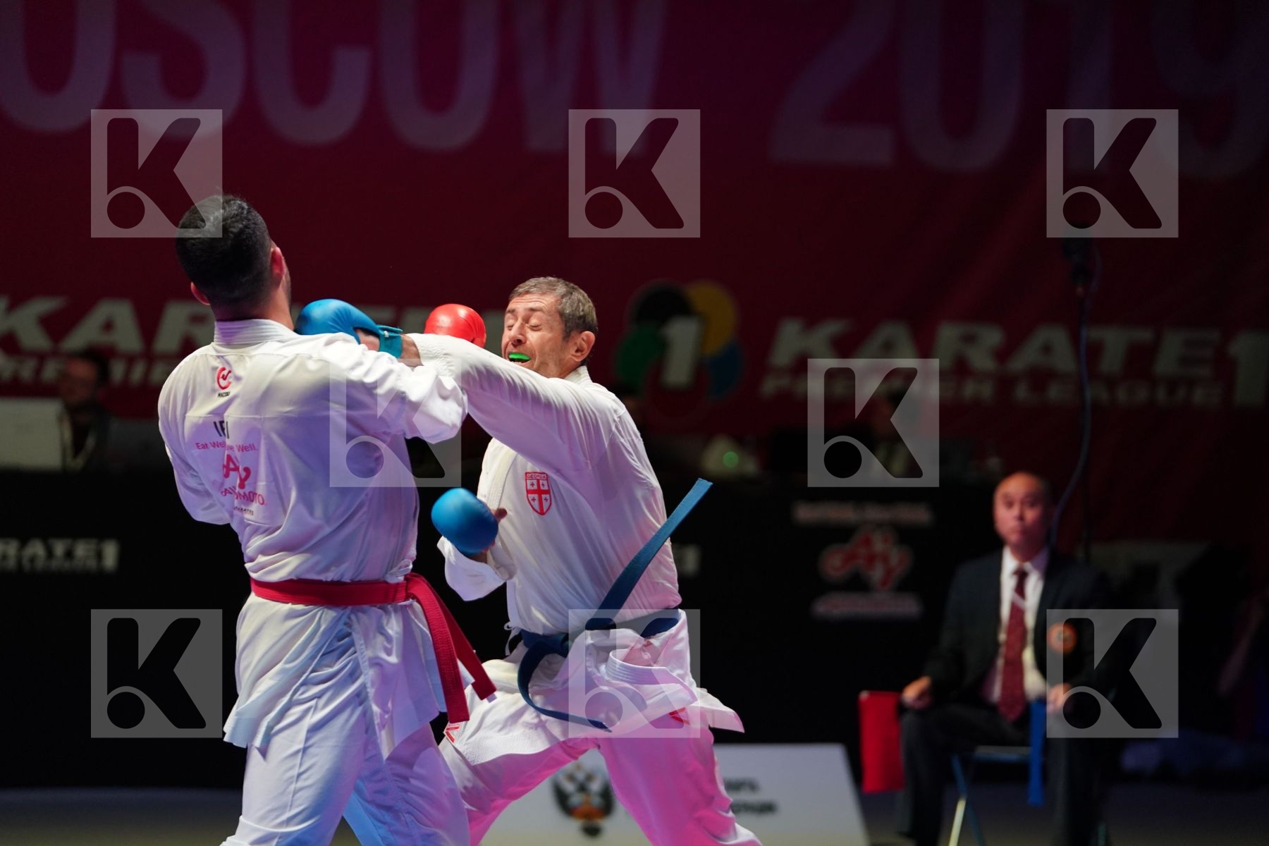 GANJZADEH SAJAD (IRAN) vs ARKANIA GOGITA (GEORGIA) in Senior Kumite 84+ Kg - Gold bout