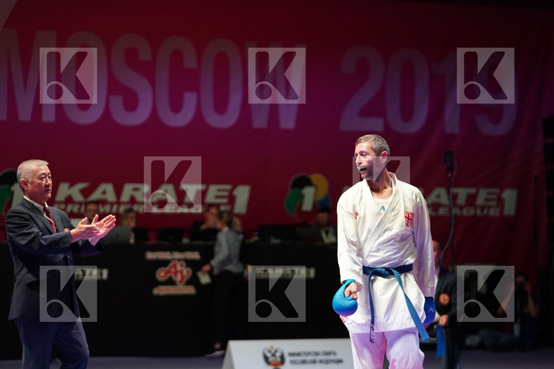 GANJZADEH SAJAD (IRAN) vs ARKANIA GOGITA (GEORGIA) in Senior Kumite 84+ Kg - Gold bout