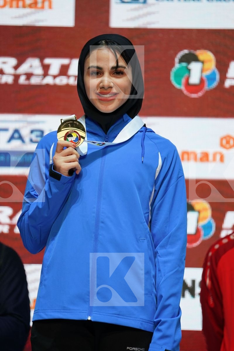 BAHMANYAR SARA (IRAN) during podium ceremony