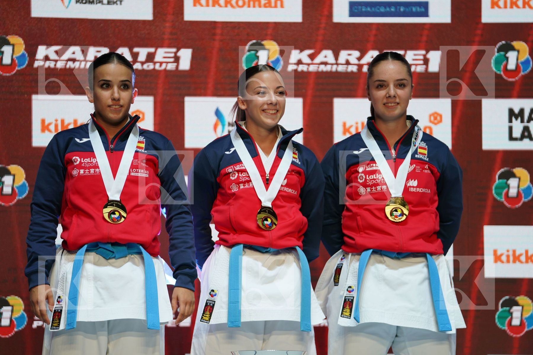 SPAIN during podium ceremony