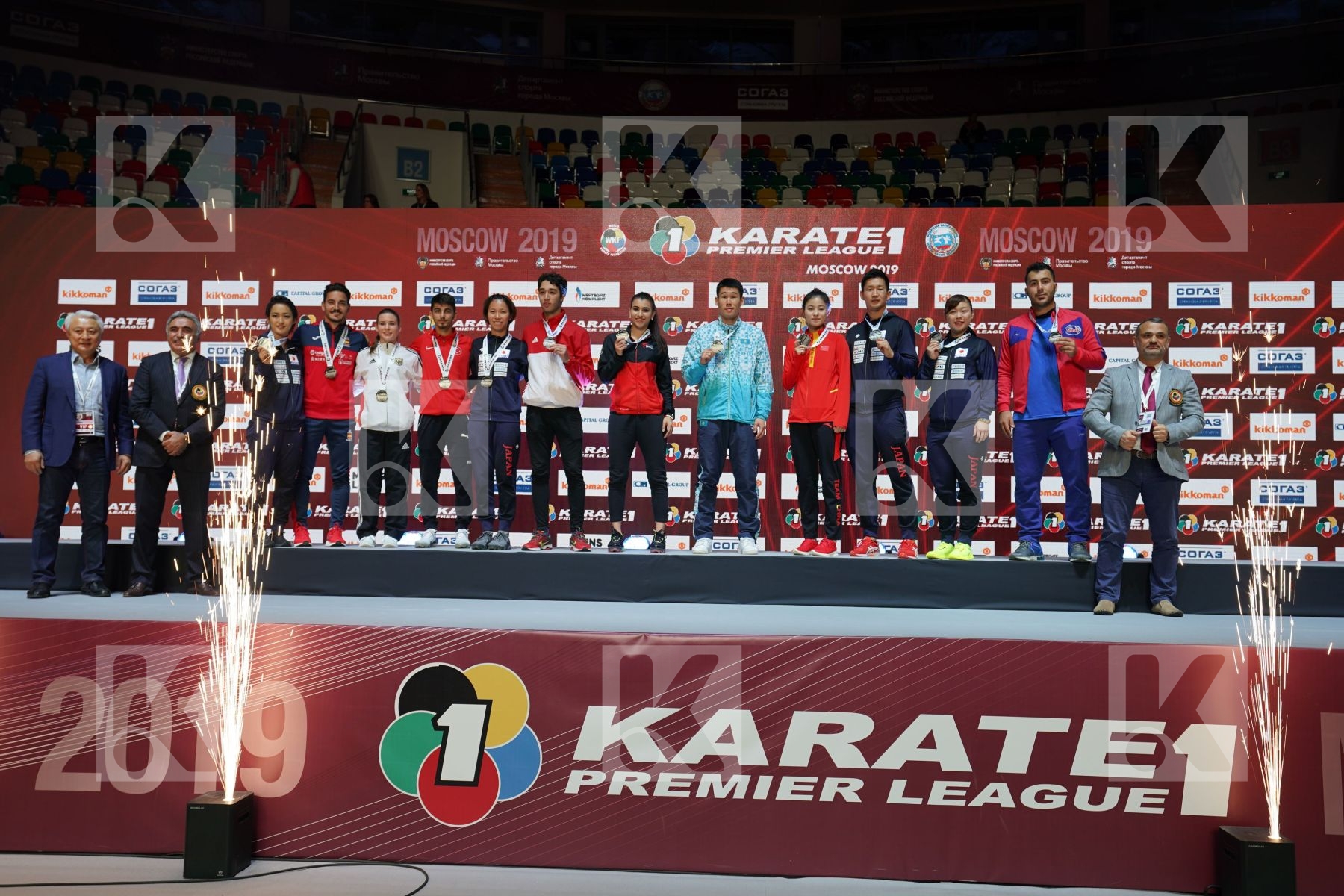 All silver medalist during podium ceremony