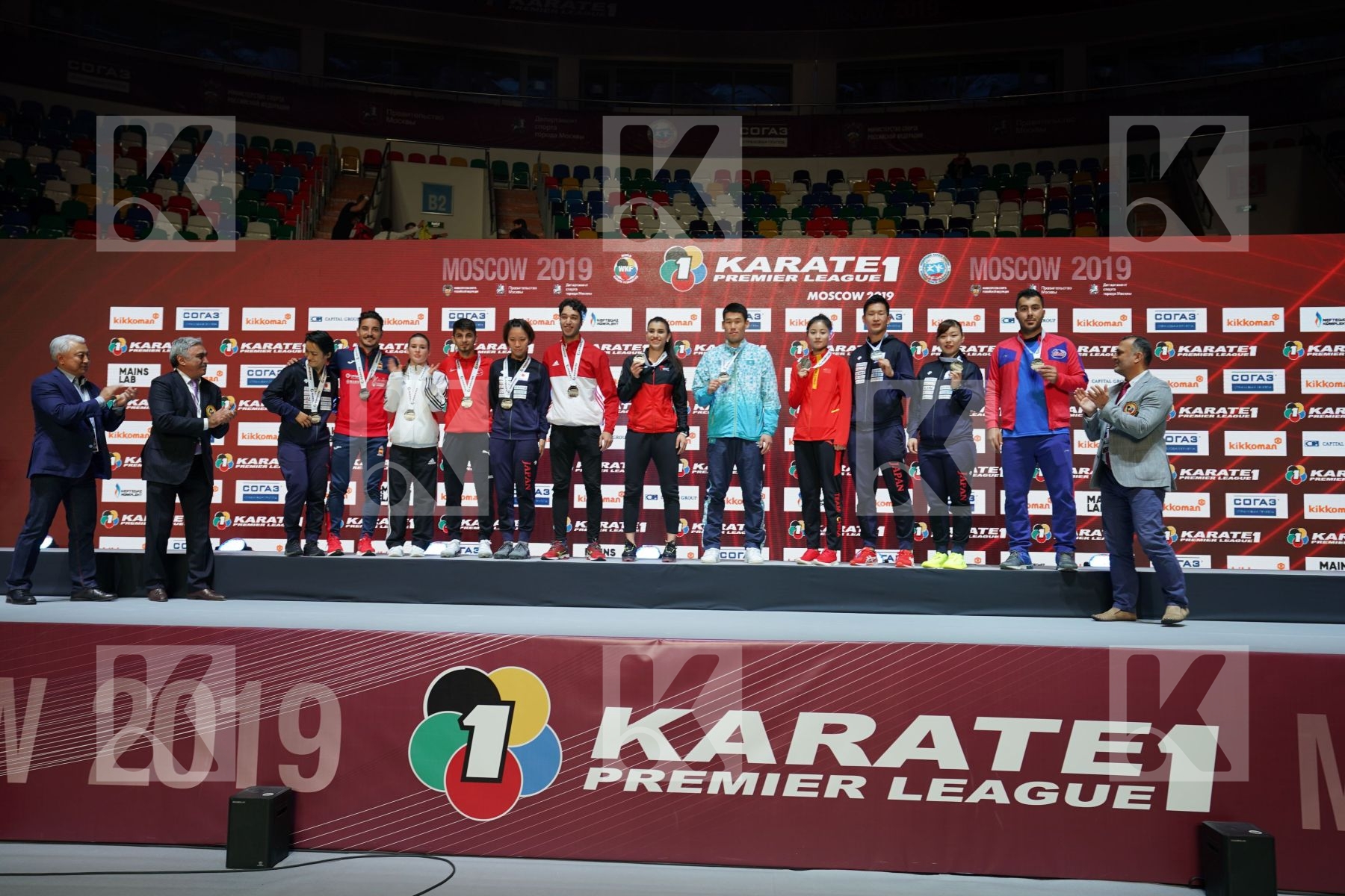 All silver medalist during podium ceremony