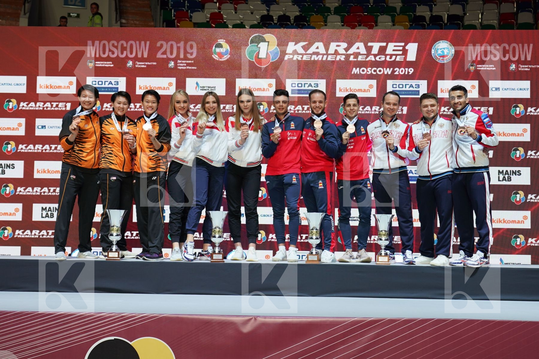 All bronze medalist during podium ceremony