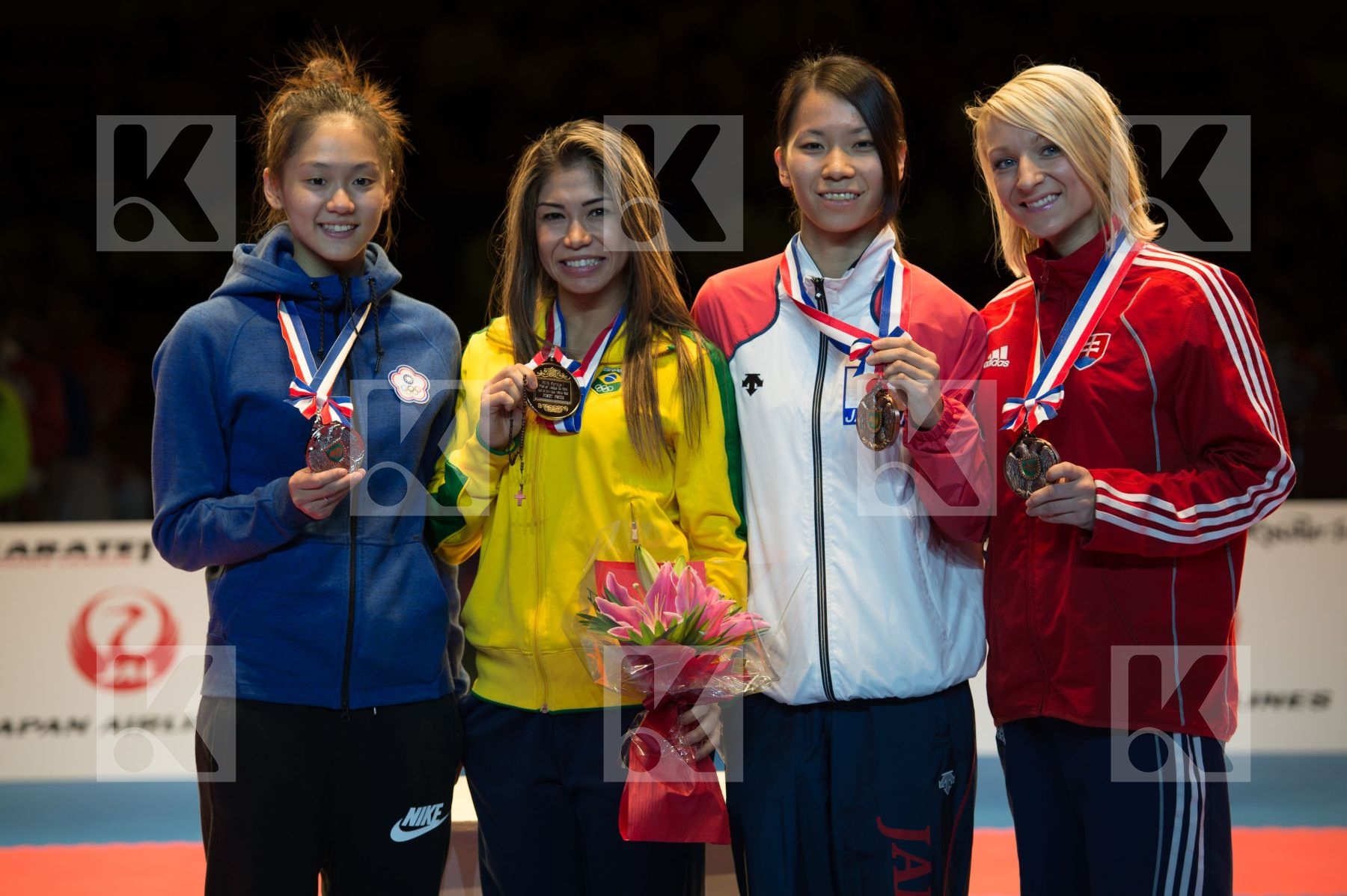 -55 kg Brazil Chinese Taipei Japan Kumizaki Valeria podiums Sema
