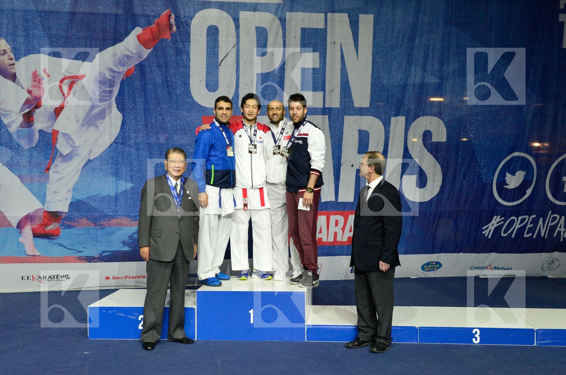 Male Kumite -84 Kg podium