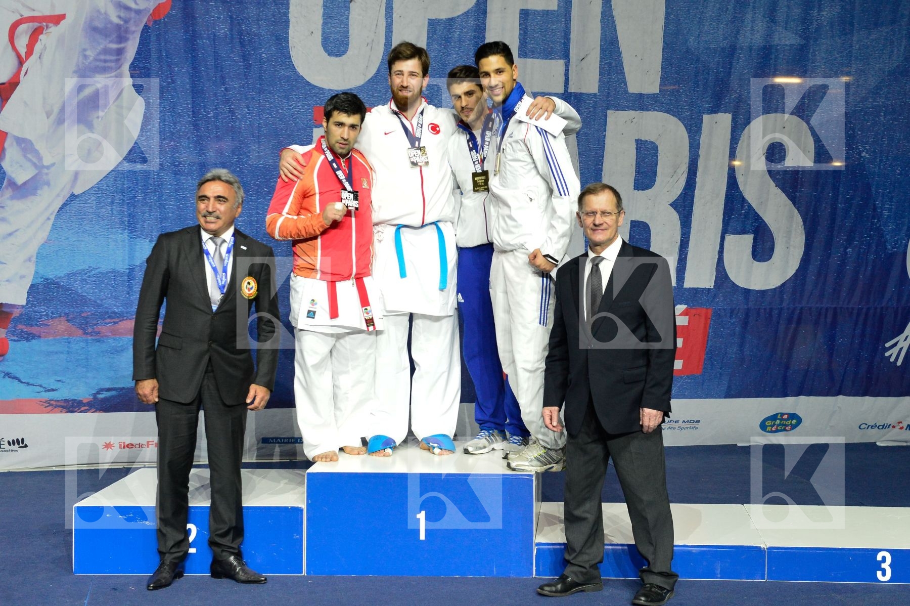 Male Kumite 84+ Kg podium