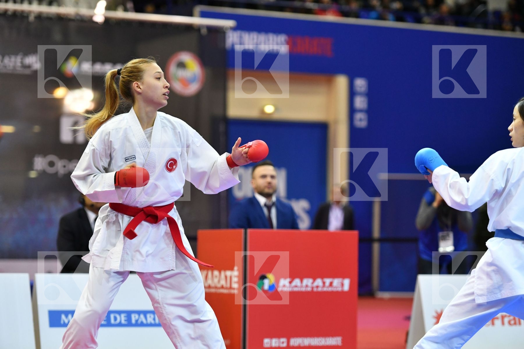 China Female kumite -50 kg Li Ranran Tokcan Umay Turkey