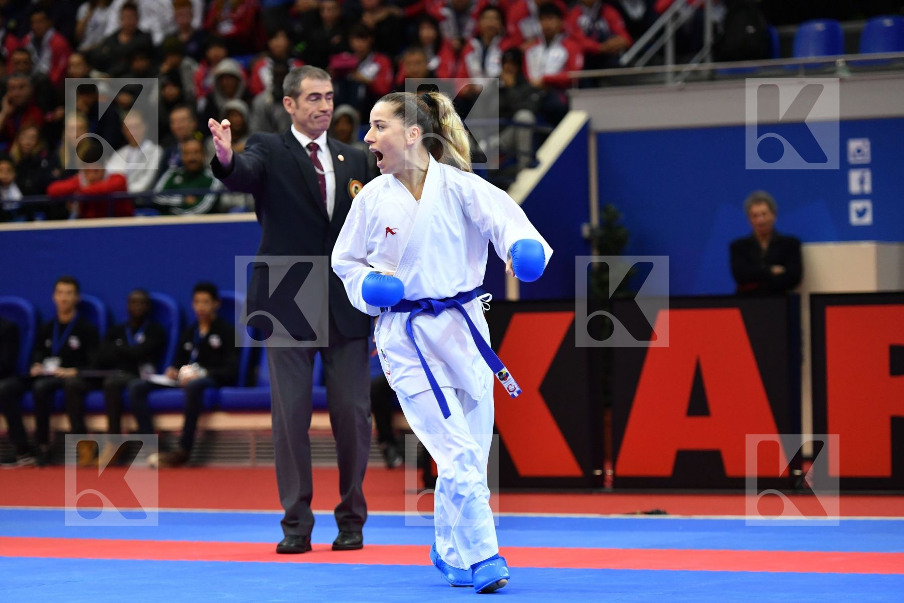 Female kumite -50 kg Ozcelik Serap Russian federation Rybakova K