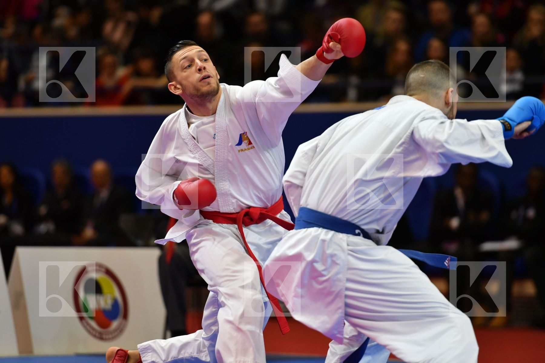 Caffaro Julien France Male kumite -75 kg Seguy Corentin
