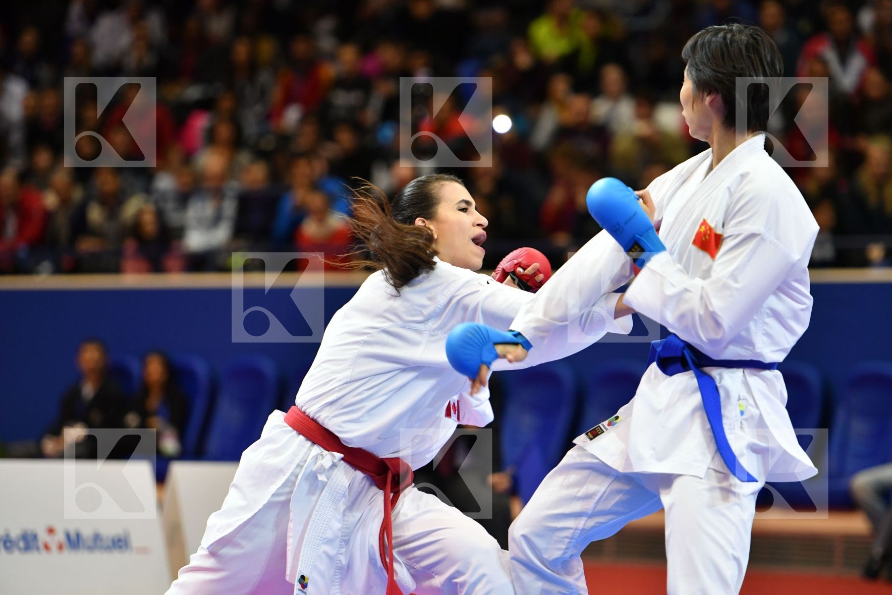 Canada China Female kumite -61 kg Jumaa Haya Yin Xiaoyan