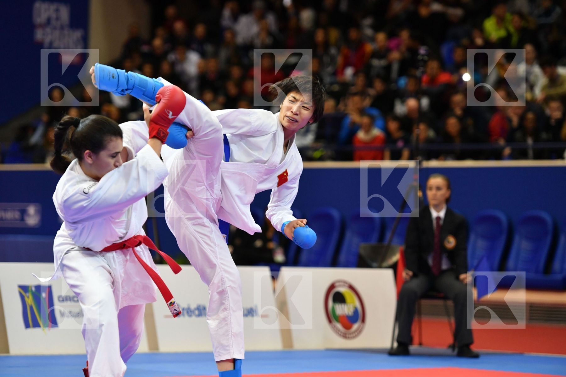 Canada China Female kumite -61 kg Jumaa Haya Yin Xiaoyan