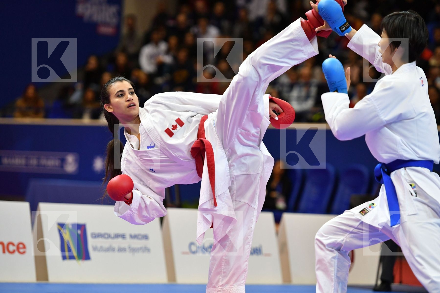 Canada China Female kumite -61 kg Jumaa Haya Yin Xiaoyan