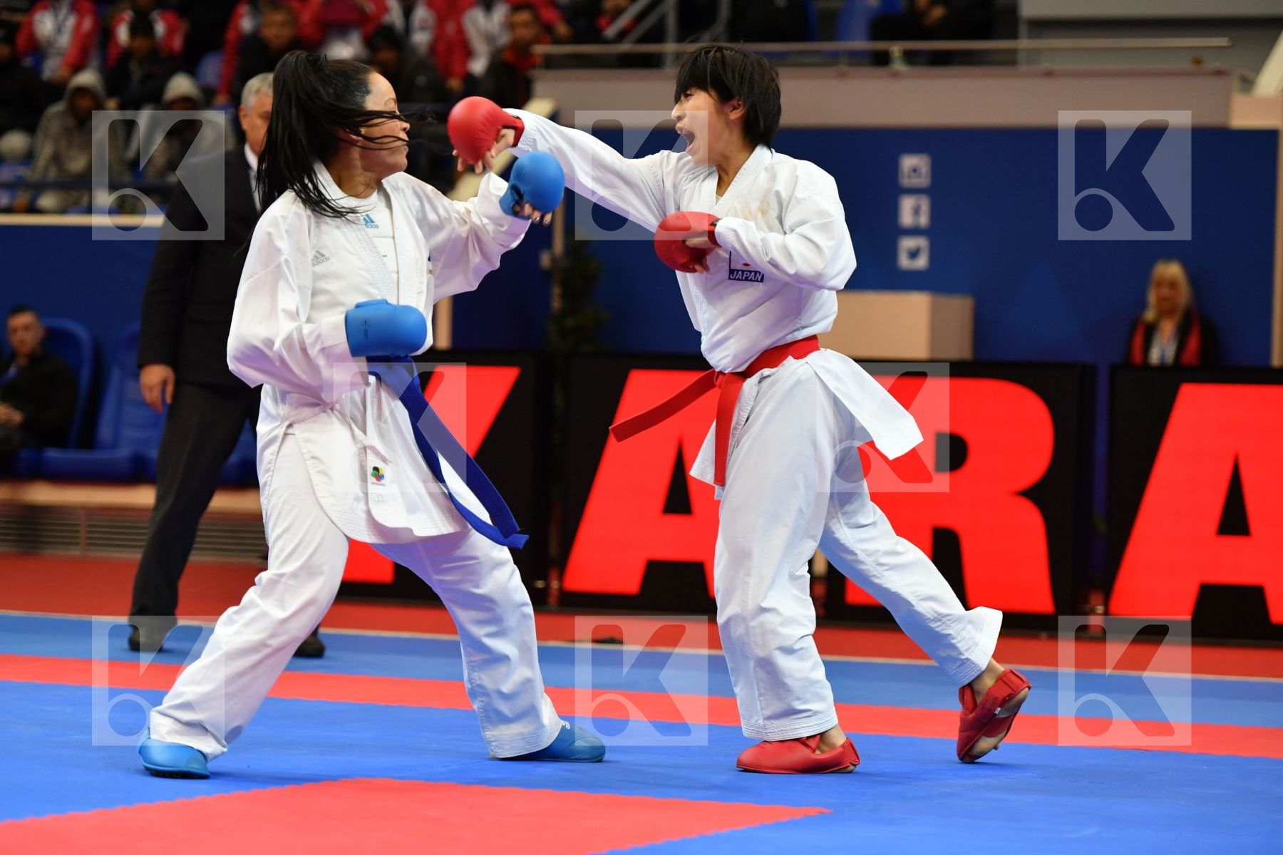 Female kumite -61 kg France Ignace Lucie Japan Someya Mayumi