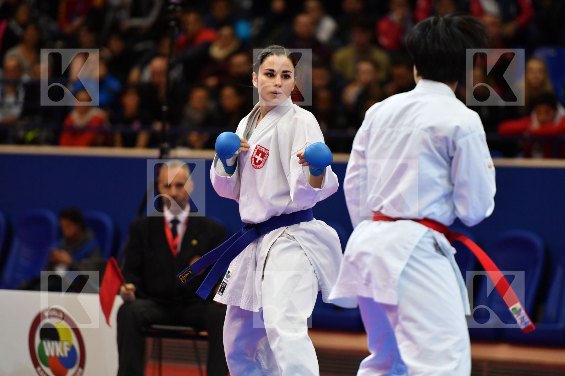 Female kumite -68 kg Japan Quirici Elena Someya Kayo Switzerland