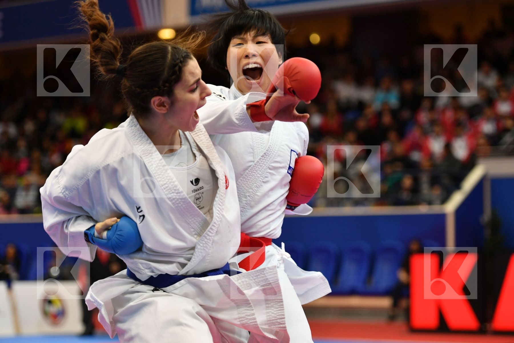 Female kumite -68 kg Japan Quirici Elena Someya Kayo Switzerland
