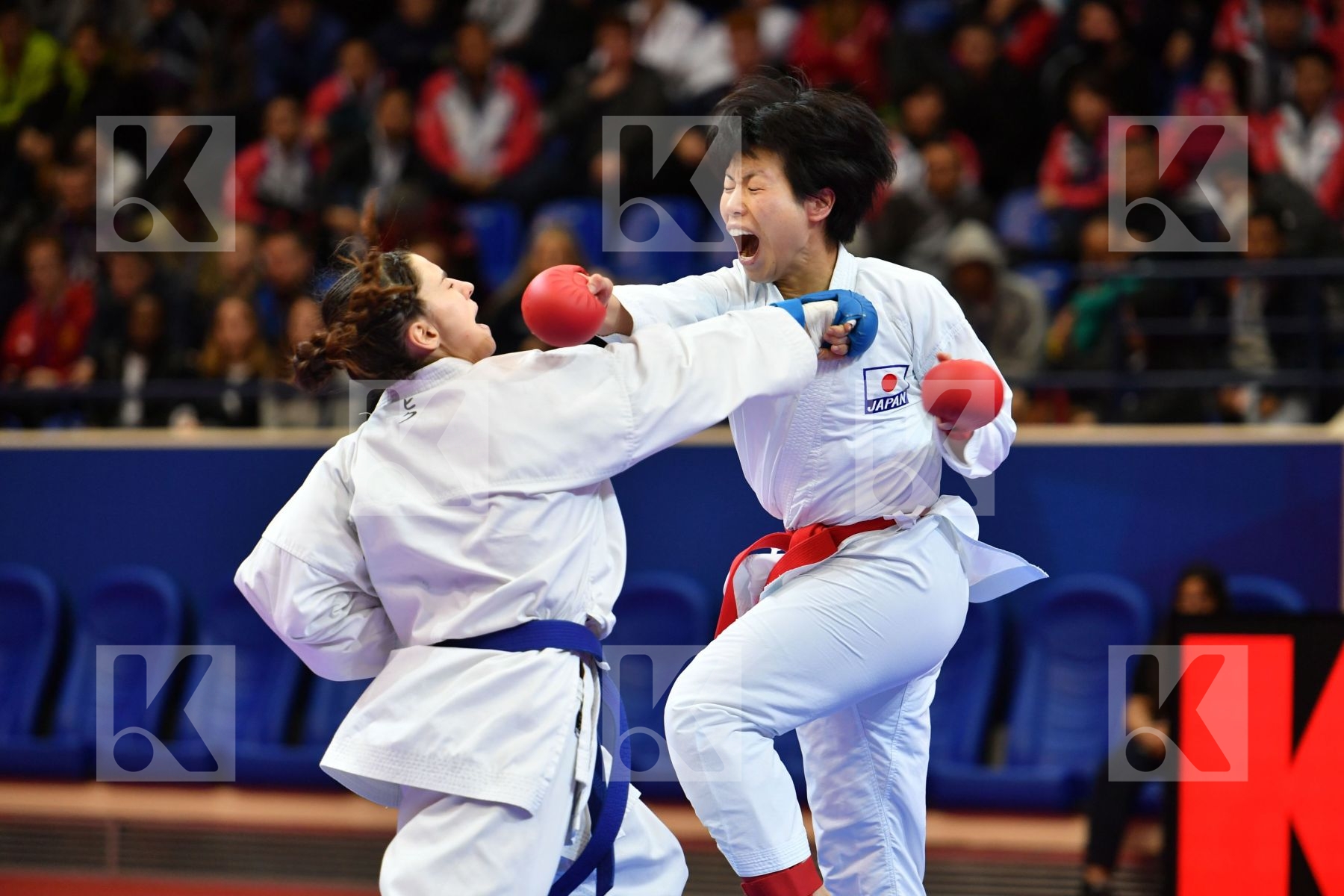 Female kumite -68 kg Japan Quirici Elena Someya Kayo Switzerland