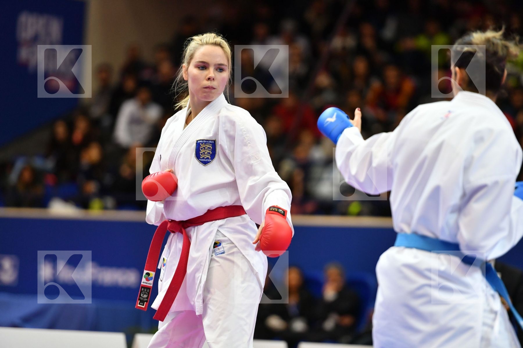 England Female kumite -68 kg France Karwacinski Kate Matoub Lamy
