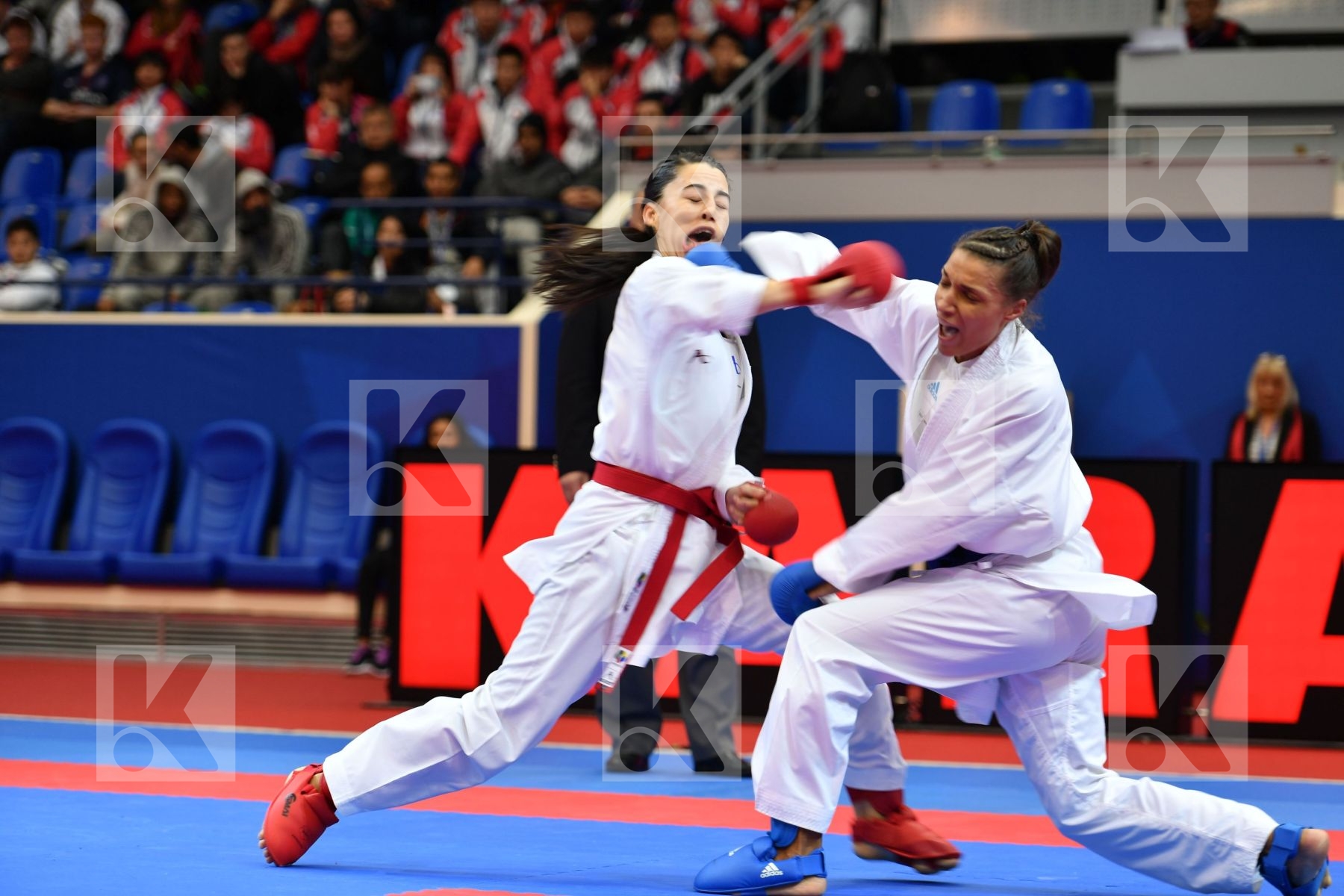Female kumite 68+ kg Florentin Anne laure France Hocaoglu Meltem