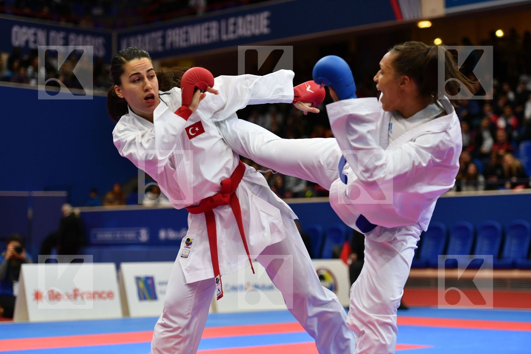 Female kumite 68+ kg Florentin Anne laure France Hocaoglu Meltem
