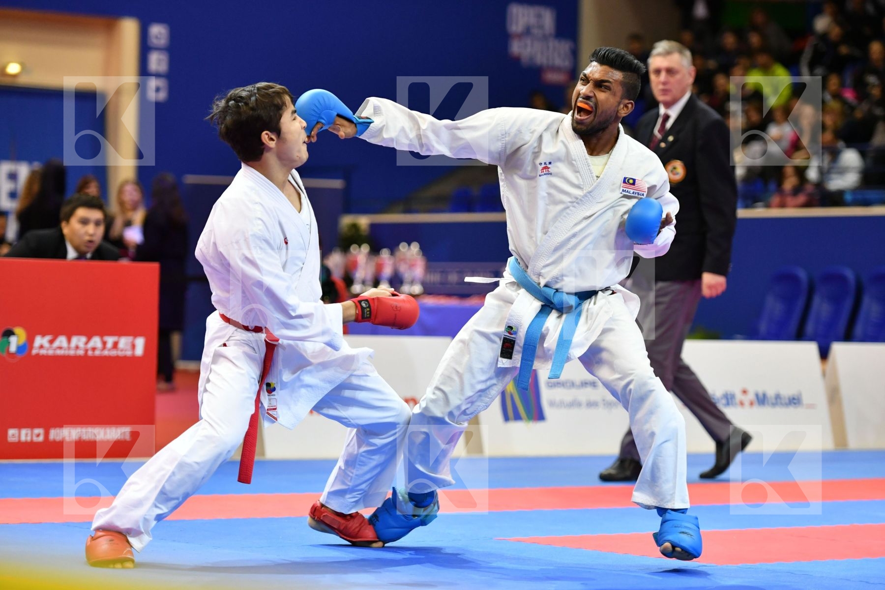 Malaysia Male kumite -60 kg Saymatov Sadriddin Selvarajoo Senthi