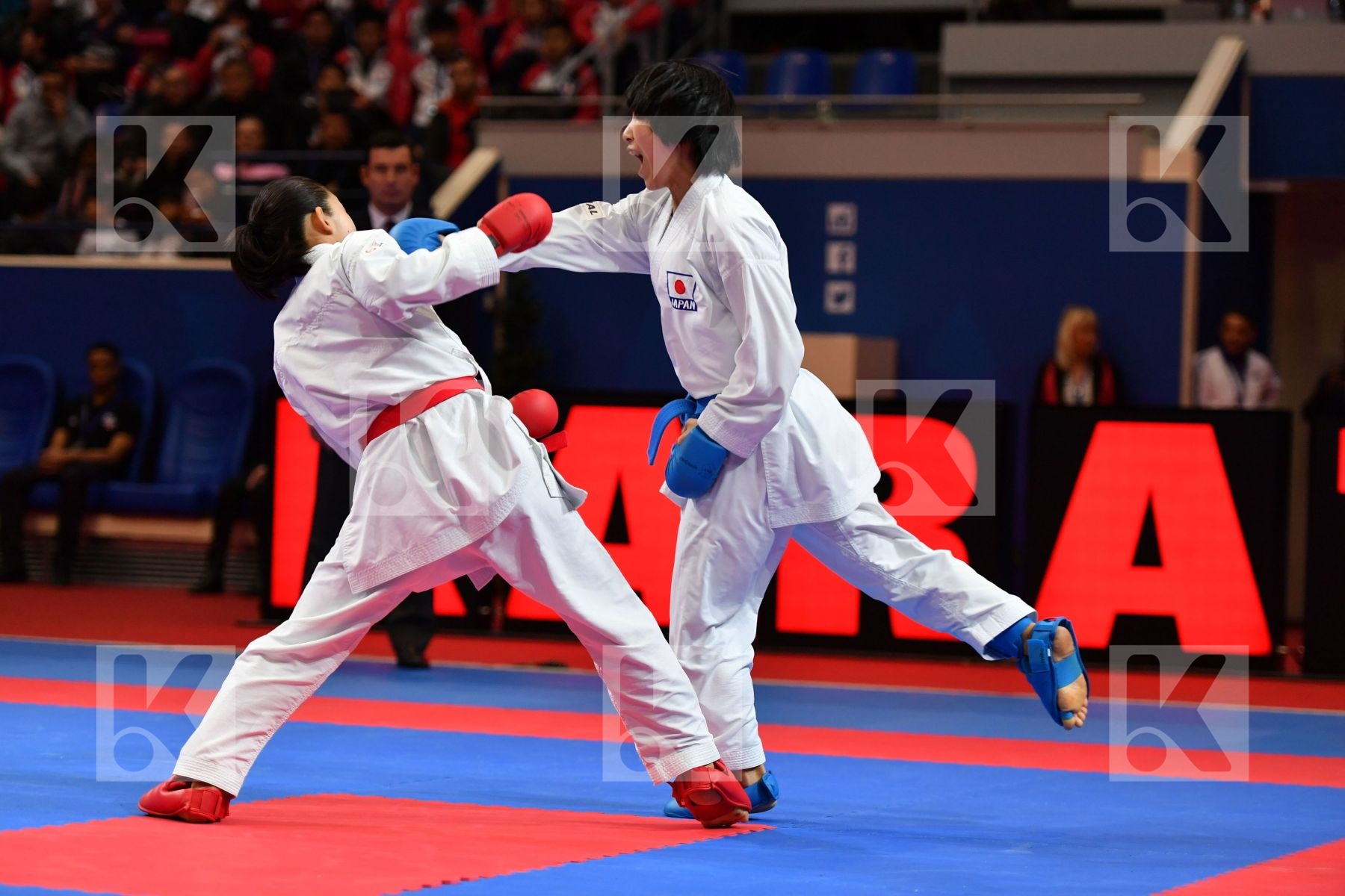 Female kumite -50 kg Japan Miyahara Miho Tadano Ayaka