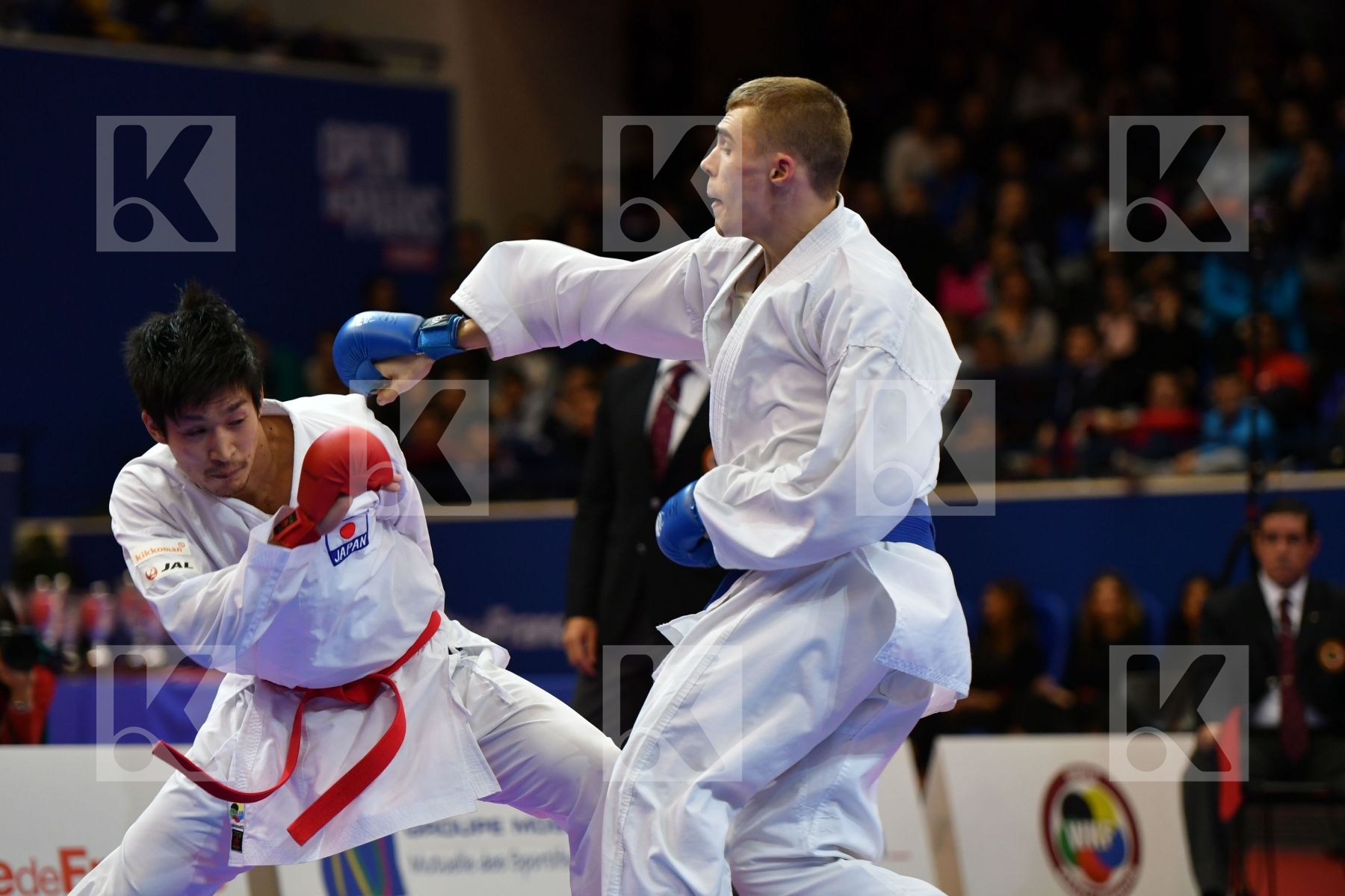 Araga Ryutaro Granovesov Ilya Japan Male kumite -84 kg Russian f