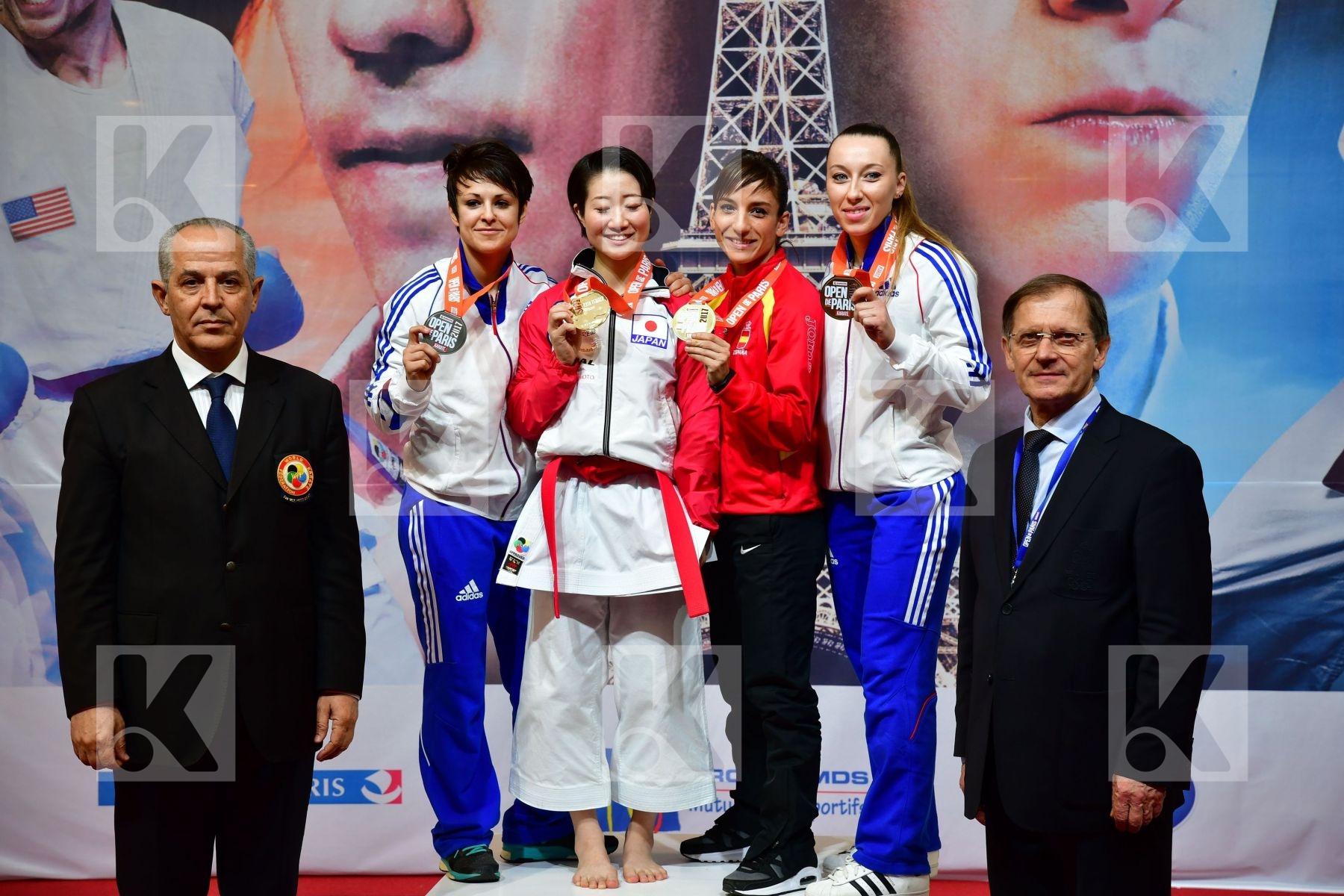 Female Kata Feracci Alexandra France Japan Ono Hikaru podium San