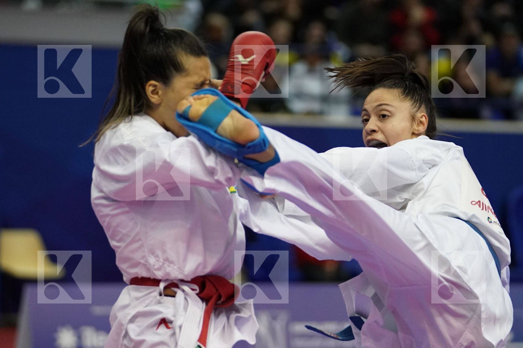 DE PAULA JESSICA (BRAZIL) vs PERFETTO ERMINIA (ITALY) in Senior Kumite -50 Kg - Bronze bout