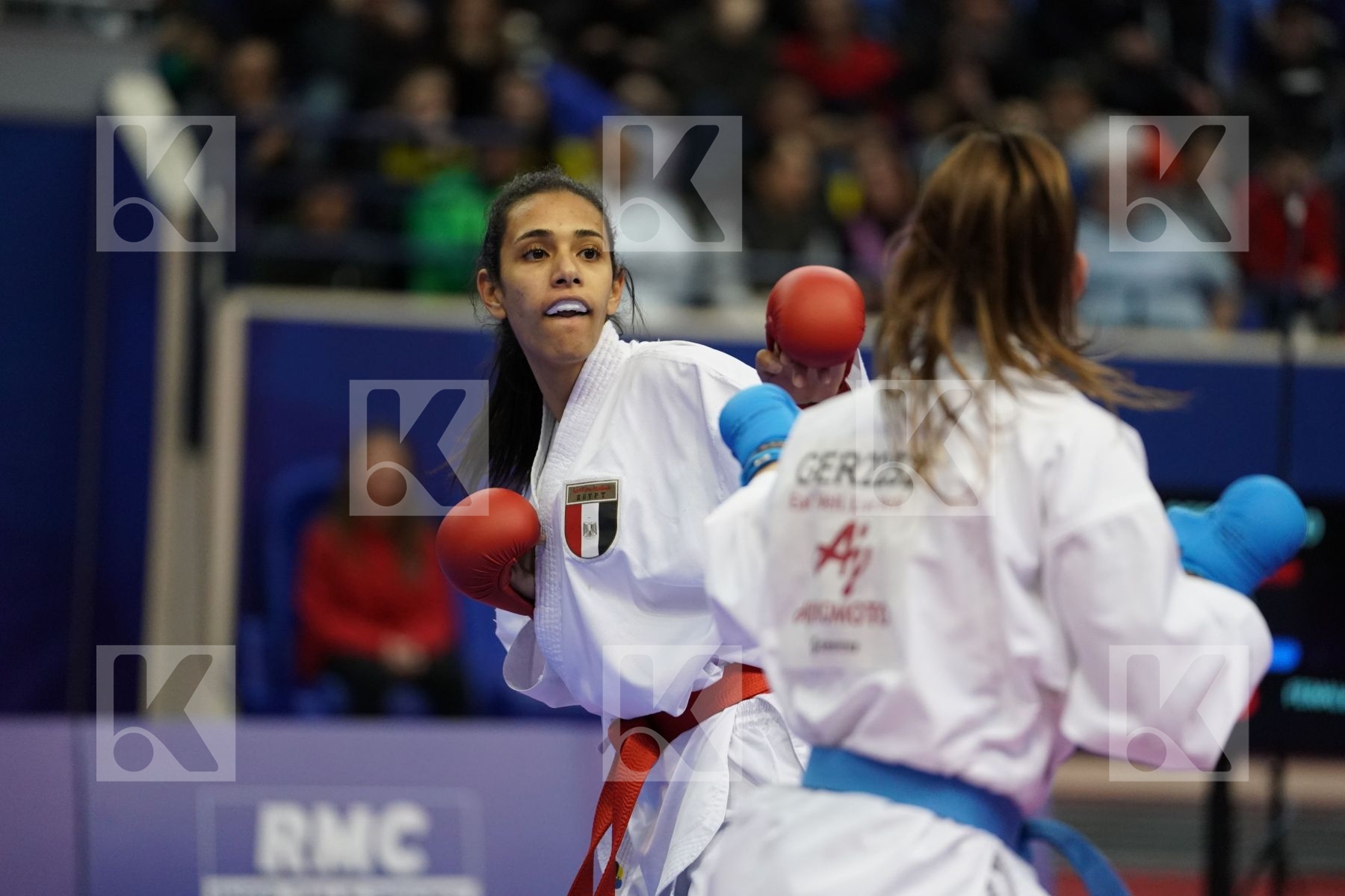 SALAMA REEM AHMED (EGYPT) vs HUBRICH SHARA (GERMANY) in Senior Kumite -50 Kg - Bronze bout