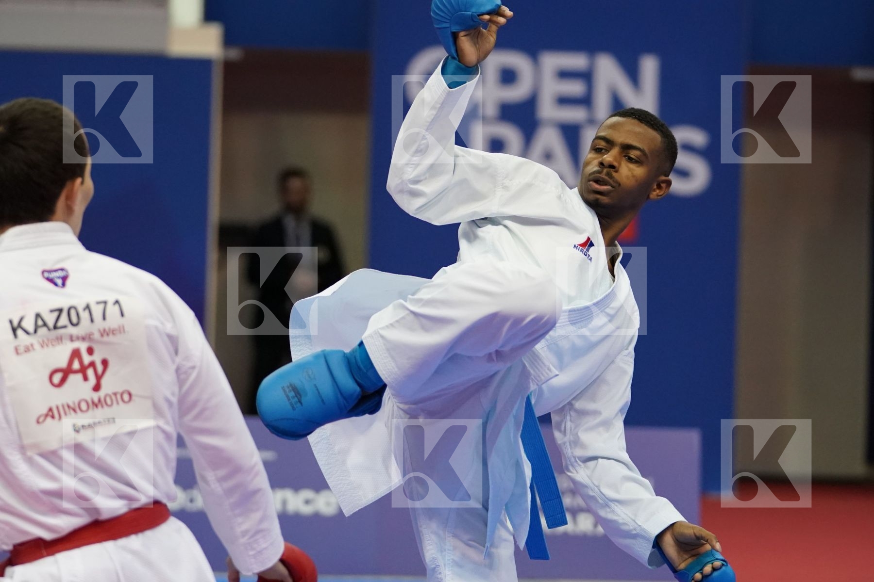 ASSADILOV DARKHAN (KAZAKHSTAN) vs ALBASHER SAUD (SAUDI ARABIA) in Senior Kumite -60 Kg - Bronze bout