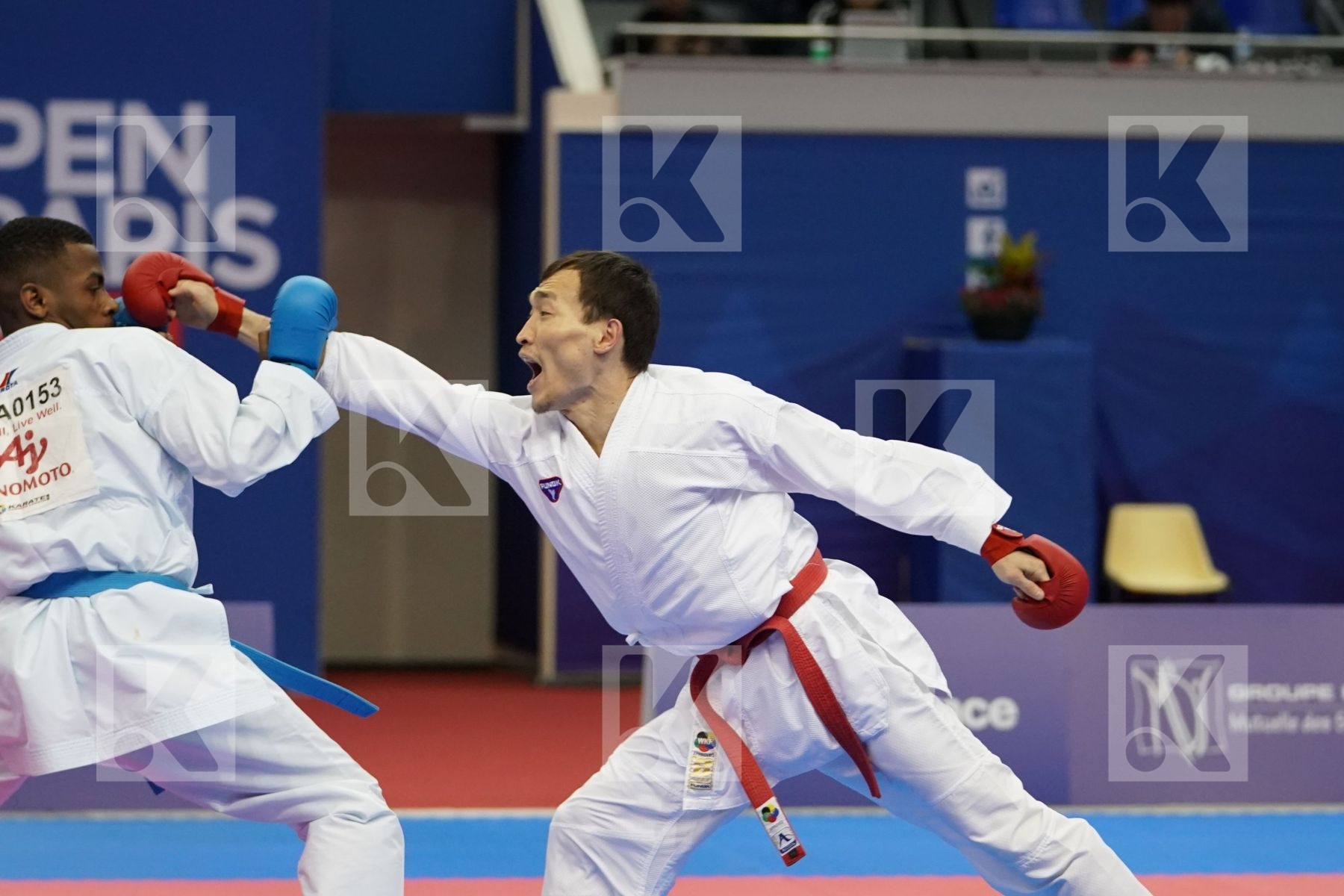 ASSADILOV DARKHAN (KAZAKHSTAN) vs ALBASHER SAUD (SAUDI ARABIA) in Senior Kumite -60 Kg - Bronze bout