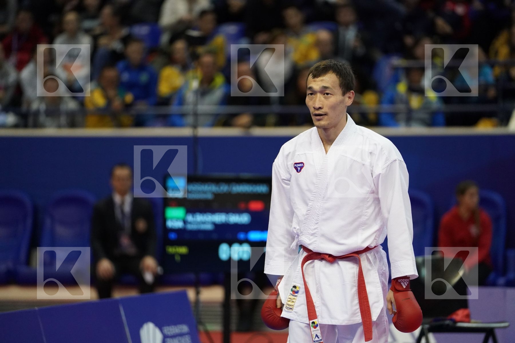 ASSADILOV DARKHAN (KAZAKHSTAN) vs ALBASHER SAUD (SAUDI ARABIA) in Senior Kumite -60 Kg - Bronze bout