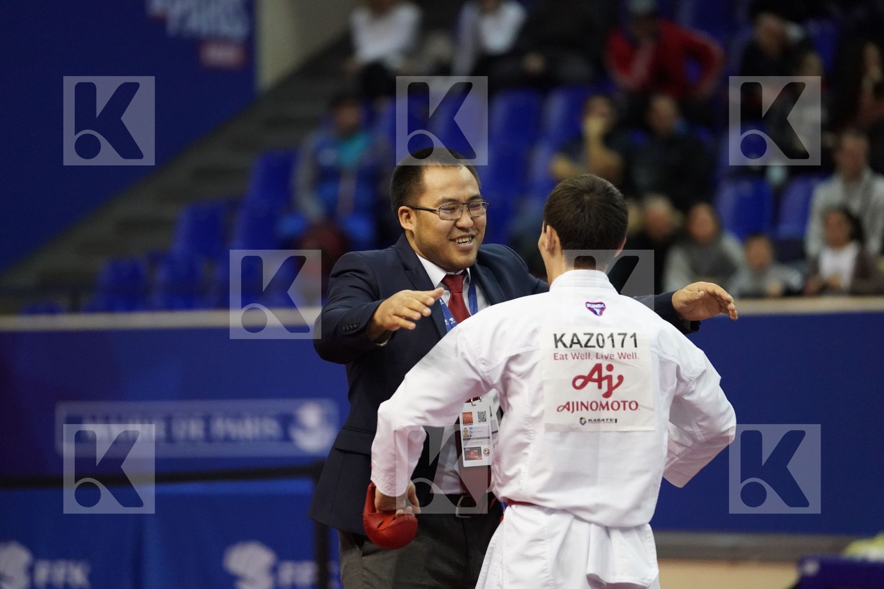 ASSADILOV DARKHAN (KAZAKHSTAN) vs ALBASHER SAUD (SAUDI ARABIA) in Senior Kumite -60 Kg - Bronze bout
