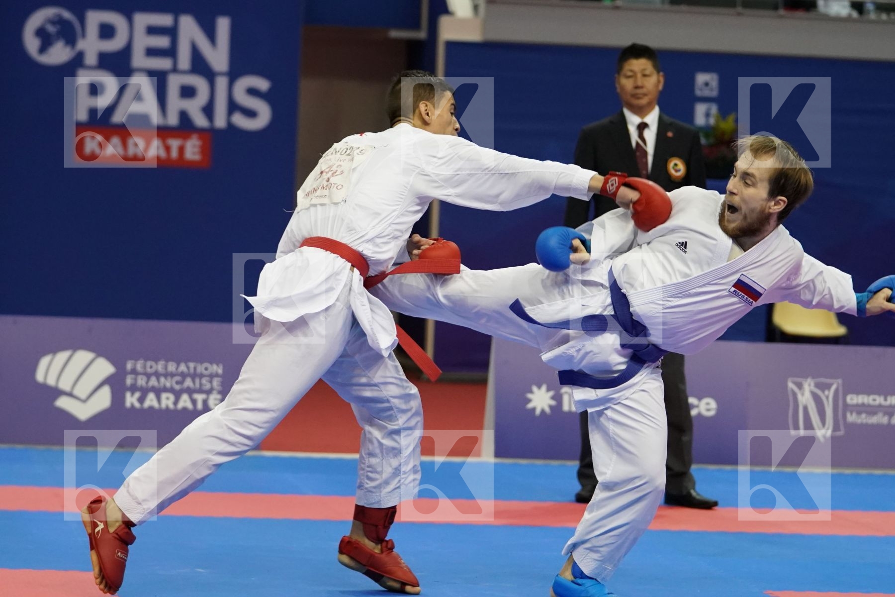MAROCCOTINEZ JOVANNI (VENEZUELA) vs PLAKHUTIN EVGENY (RUSSIA) in Senior Kumite -60 Kg - Bronze bout