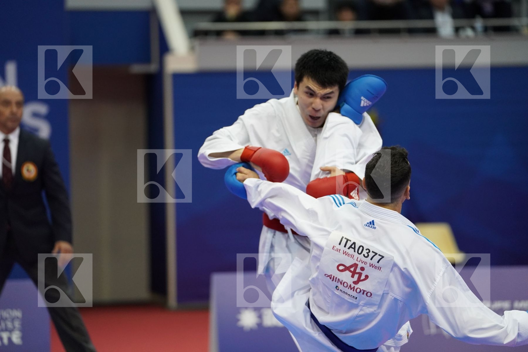 MURATOV ASSYLBEK (KAZAKHSTAN) vs D ONOFRIO FRANCENCESCO (ITALY) in Senior Kumite -67 Kg - Bronze bout