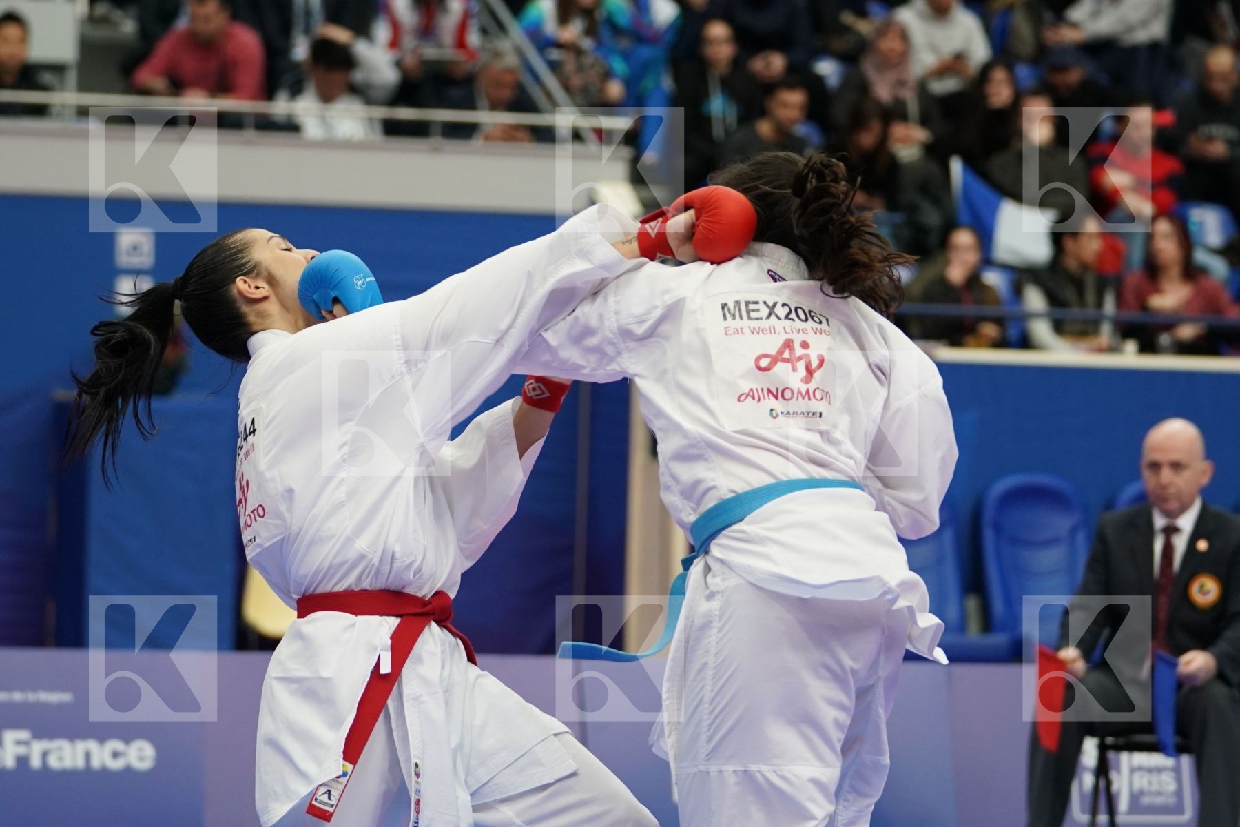 VIZCAINO GONZALEZ CRISTINA (ESP) vs RAMOS AK ITALY SACHIKO PAULINA (MEXICO) in Senior Kumite Ð 68 Kg - Bronze bout