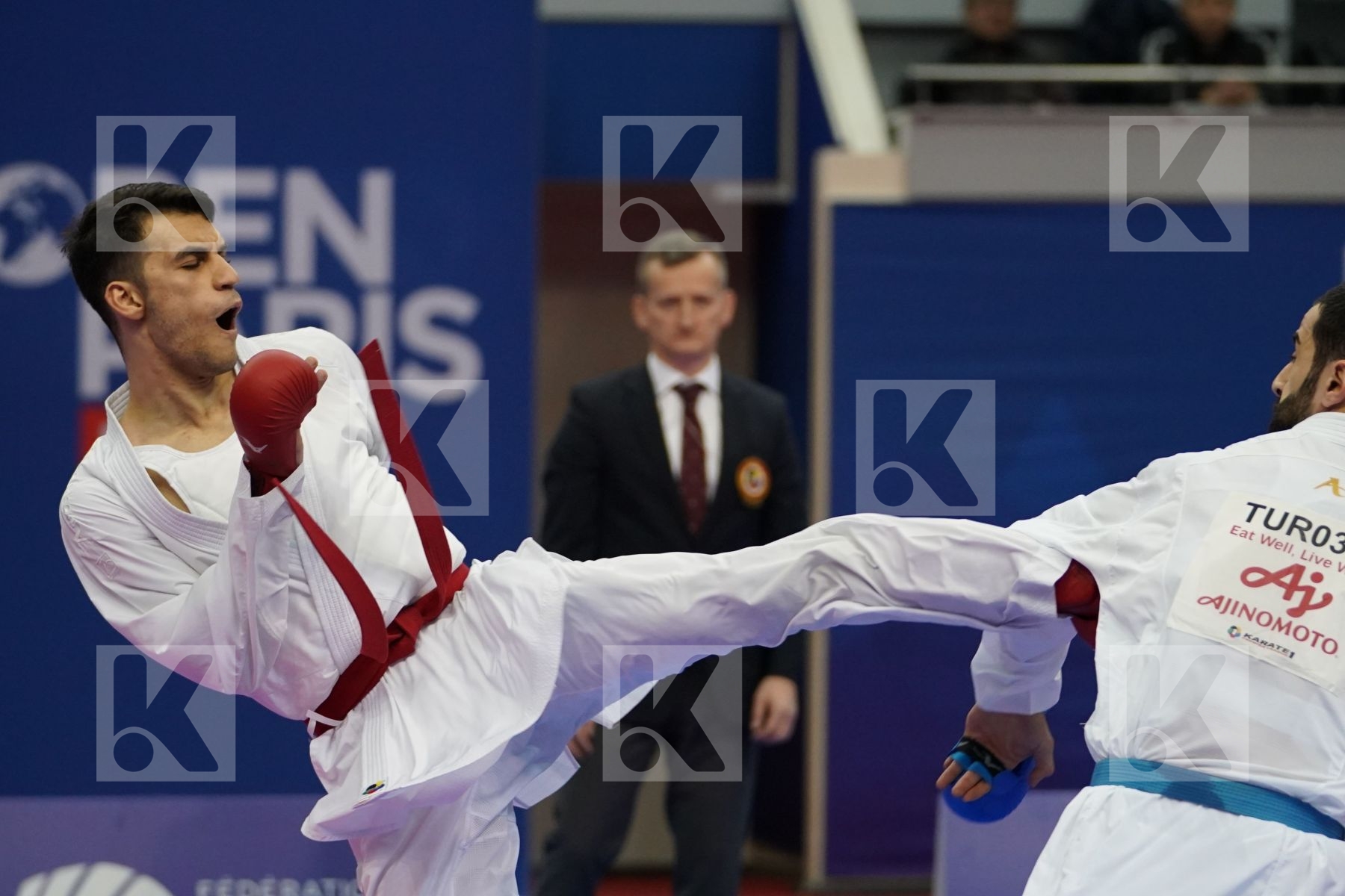 AHMED RAMADAN MOHAMED (EGYPT) vs AKTAS UGUR (TURKEY) in Senior Kumite Ð 84 Kg - Bronze bout