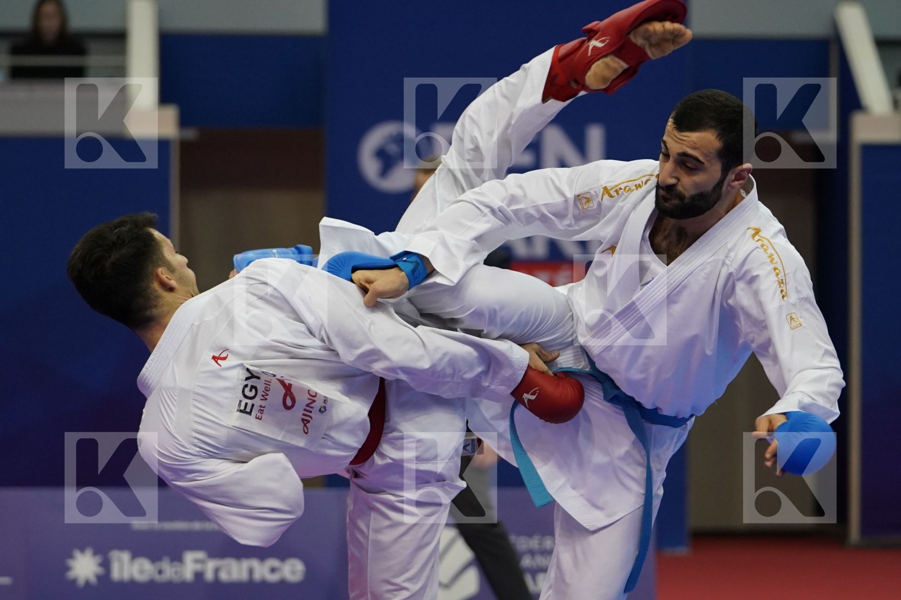 AHMED RAMADAN MOHAMED (EGYPT) vs AKTAS UGUR (TURKEY) in Senior Kumite Ð 84 Kg - Bronze bout