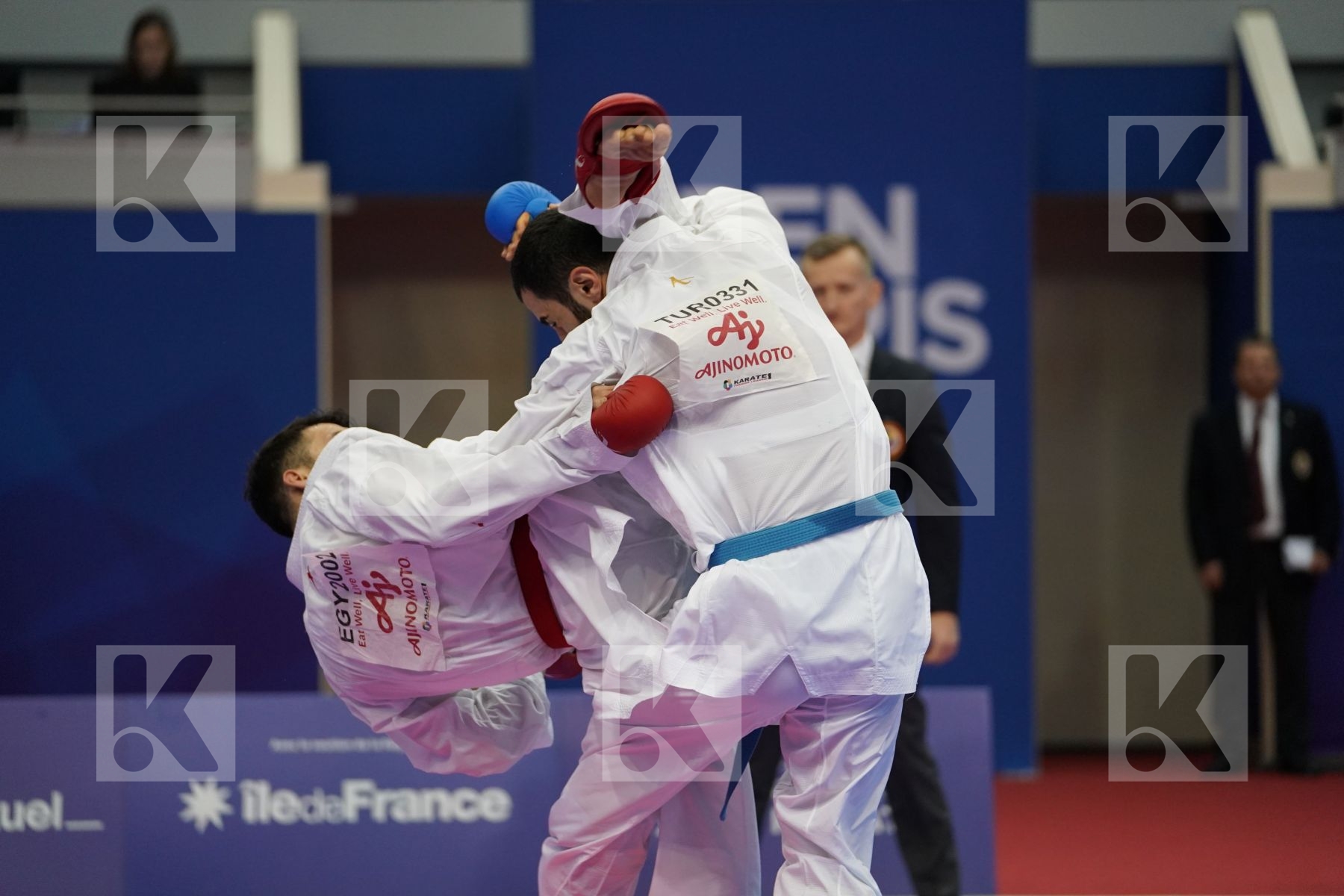 AHMED RAMADAN MOHAMED (EGYPT) vs AKTAS UGUR (TURKEY) in Senior Kumite Ð 84 Kg - Bronze bout
